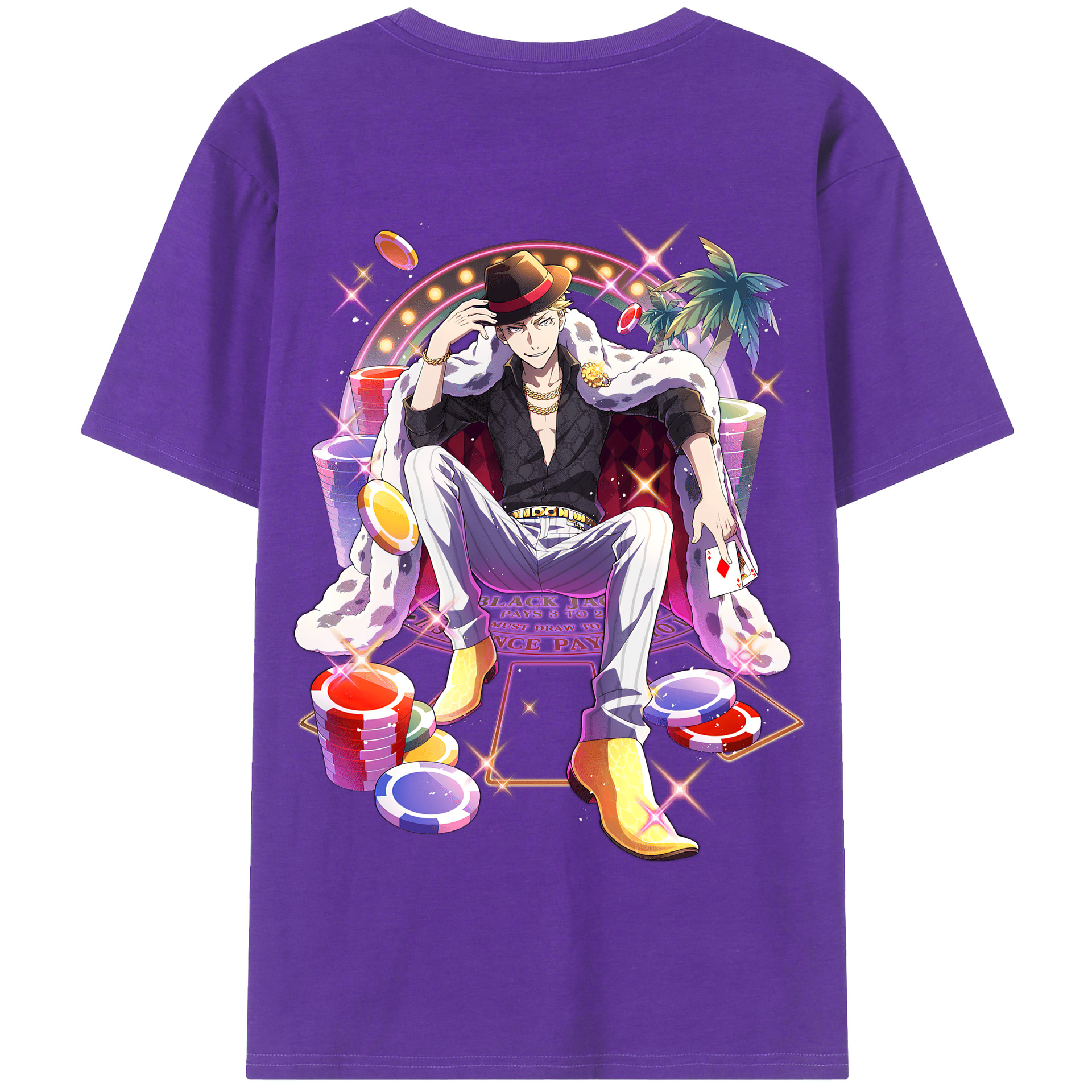 （画像用） 文豪ストレイドッグス Bungo Stray Dogs 綿100％半袖Tシャツ（背面プリント）