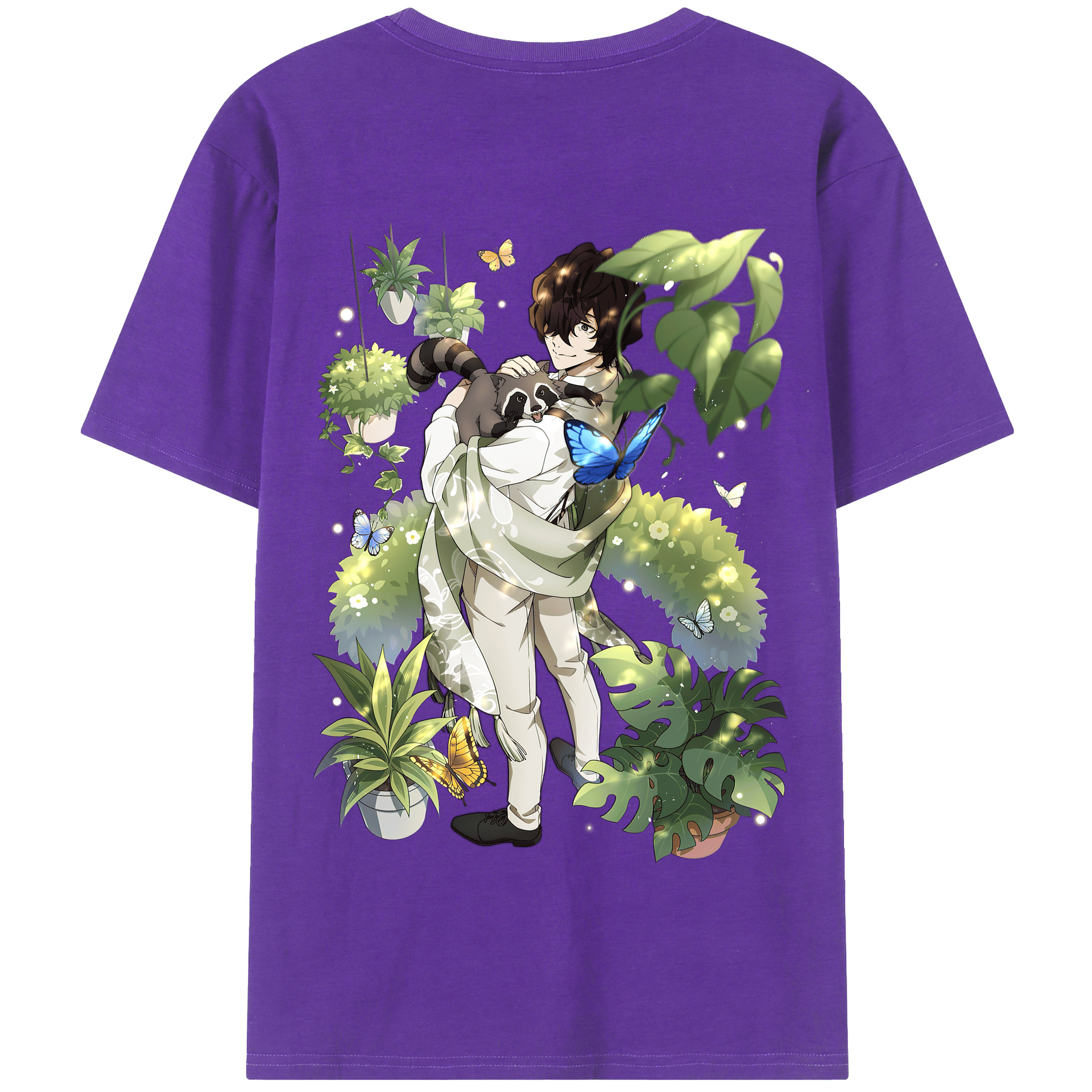 （画像用） 文豪ストレイドッグス Bungo Stray Dogs 綿100％半袖Tシャツ（背面プリント）