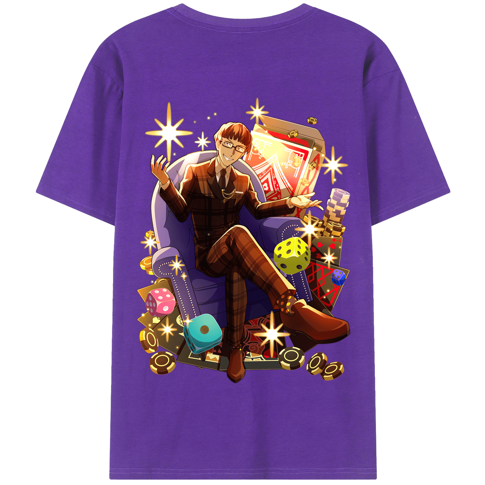 （画像用） 文豪ストレイドッグス Bungo Stray Dogs 綿100％半袖Tシャツ（背面プリント）