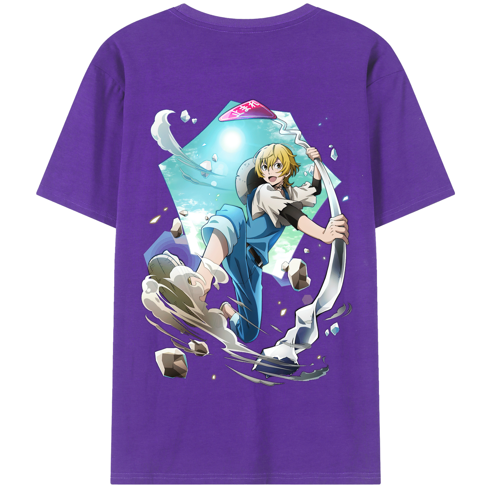 （画像用） 文豪ストレイドッグス Bungo Stray Dogs 綿100％半袖Tシャツ（背面プリント）