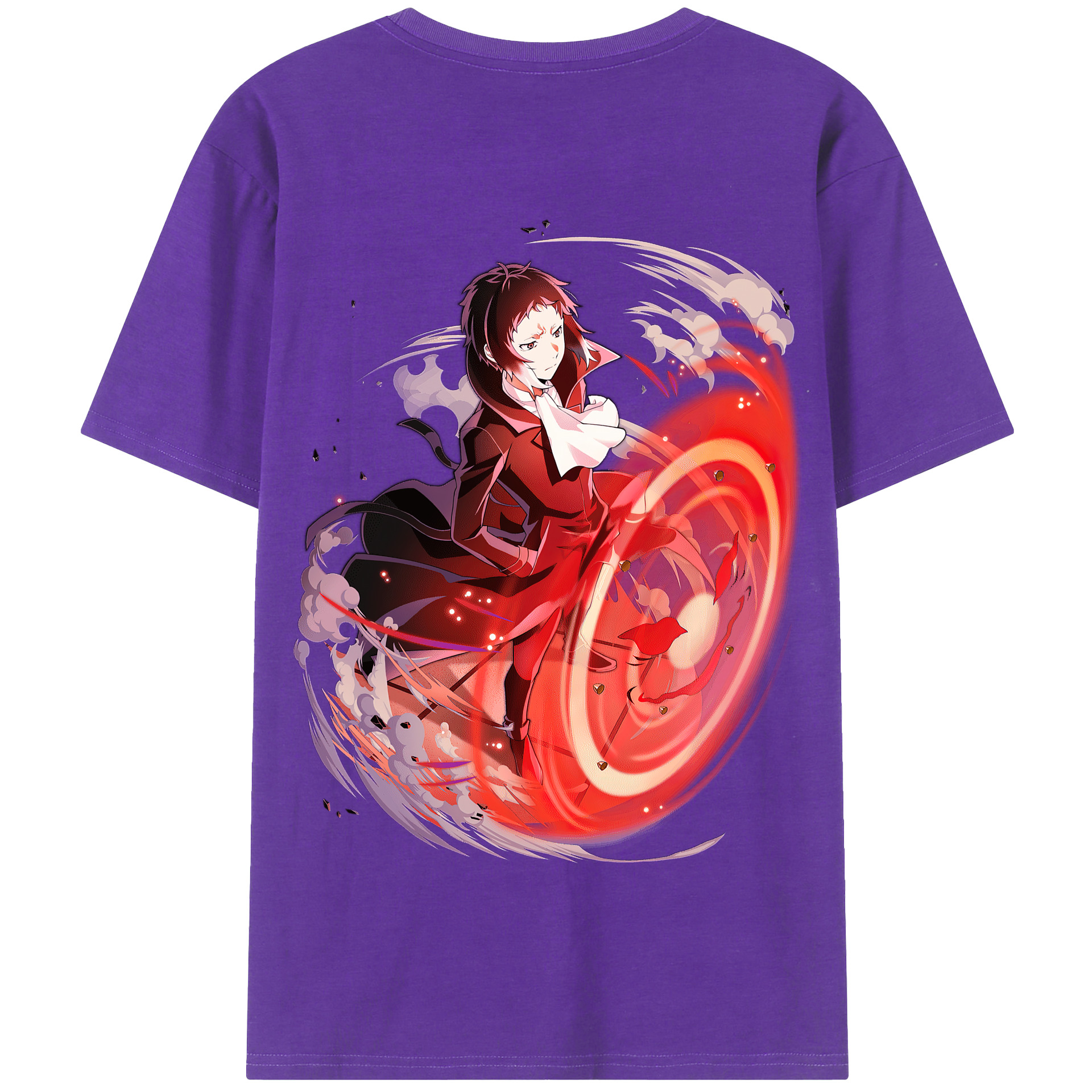 （画像用） 文豪ストレイドッグス Bungo Stray Dogs 綿100％半袖Tシャツ（背面プリント）