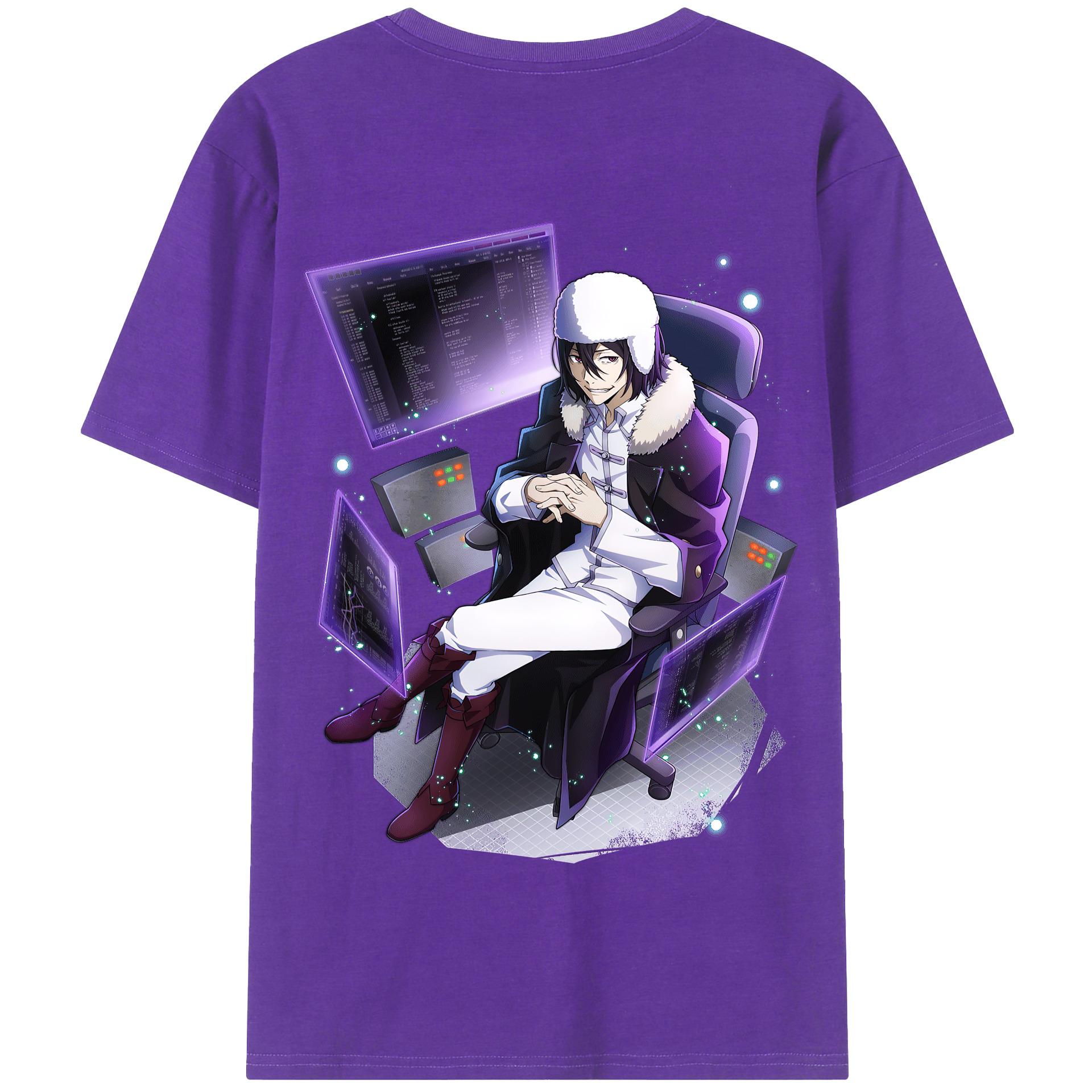（画像用） 文豪ストレイドッグス Bungo Stray Dogs 綿100％半袖Tシャツ（背面プリント）
