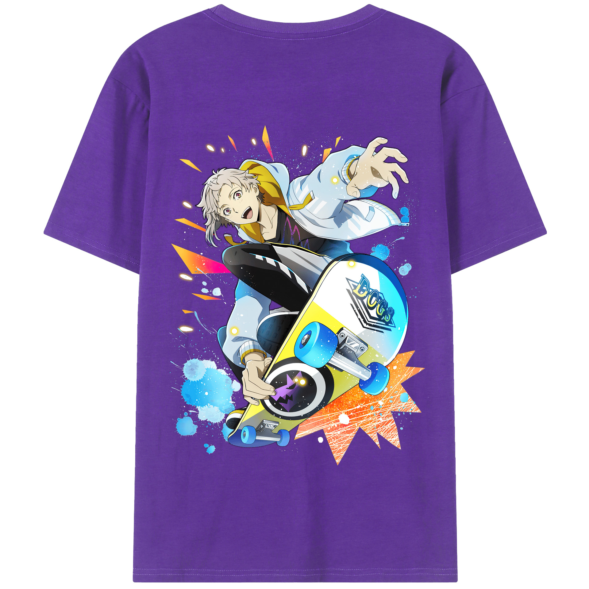 （画像用） 文豪ストレイドッグス Bungo Stray Dogs 綿100％半袖Tシャツ（背面プリント）