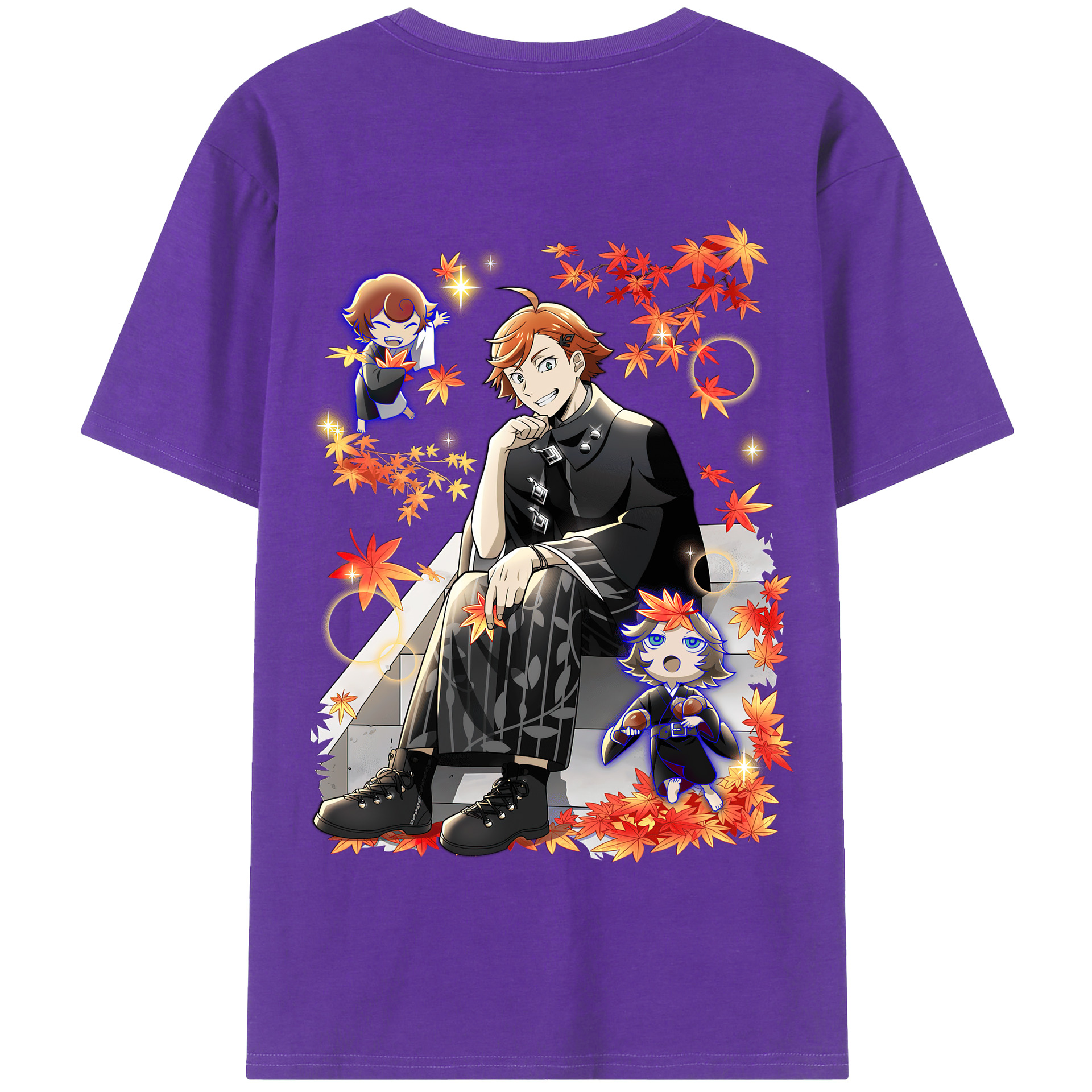 （画像用） 文豪ストレイドッグス Bungo Stray Dogs 綿100％半袖Tシャツ（背面プリント）
