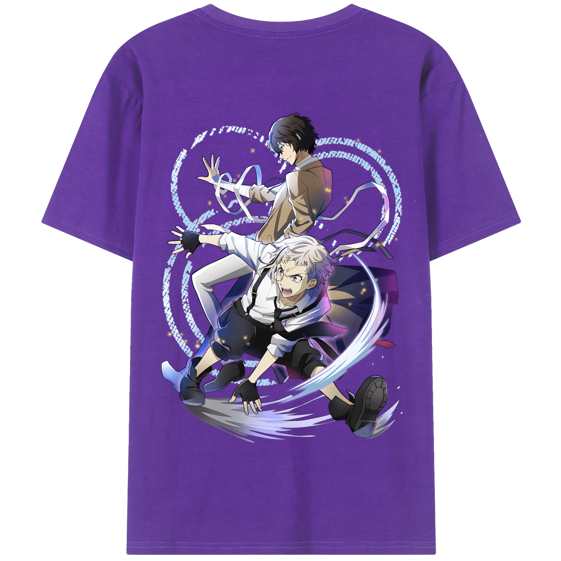 （画像用） 文豪ストレイドッグス Bungo Stray Dogs 綿100％半袖Tシャツ（背面プリント）