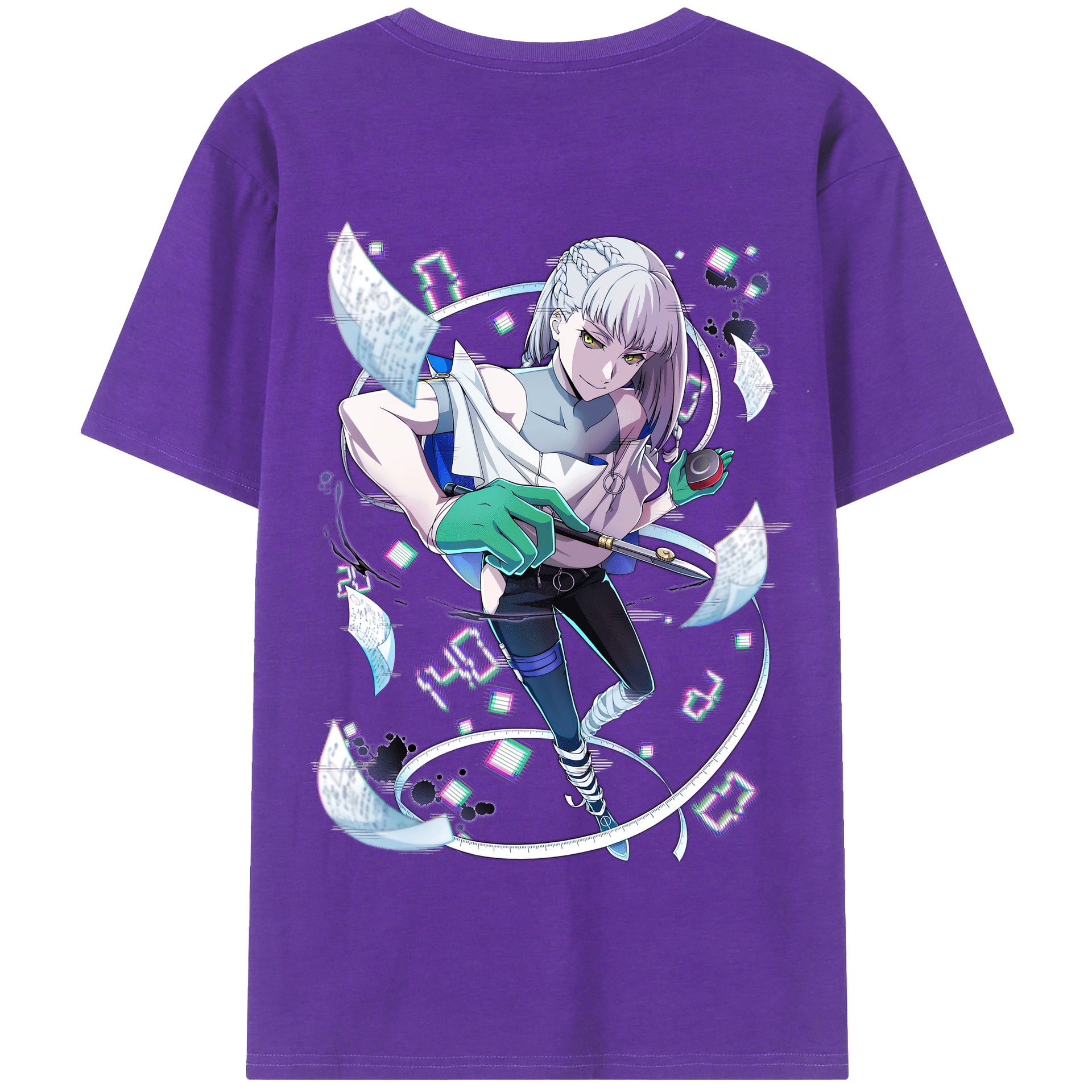 （画像用） 文豪ストレイドッグス Bungo Stray Dogs 綿100％半袖Tシャツ（背面プリント）