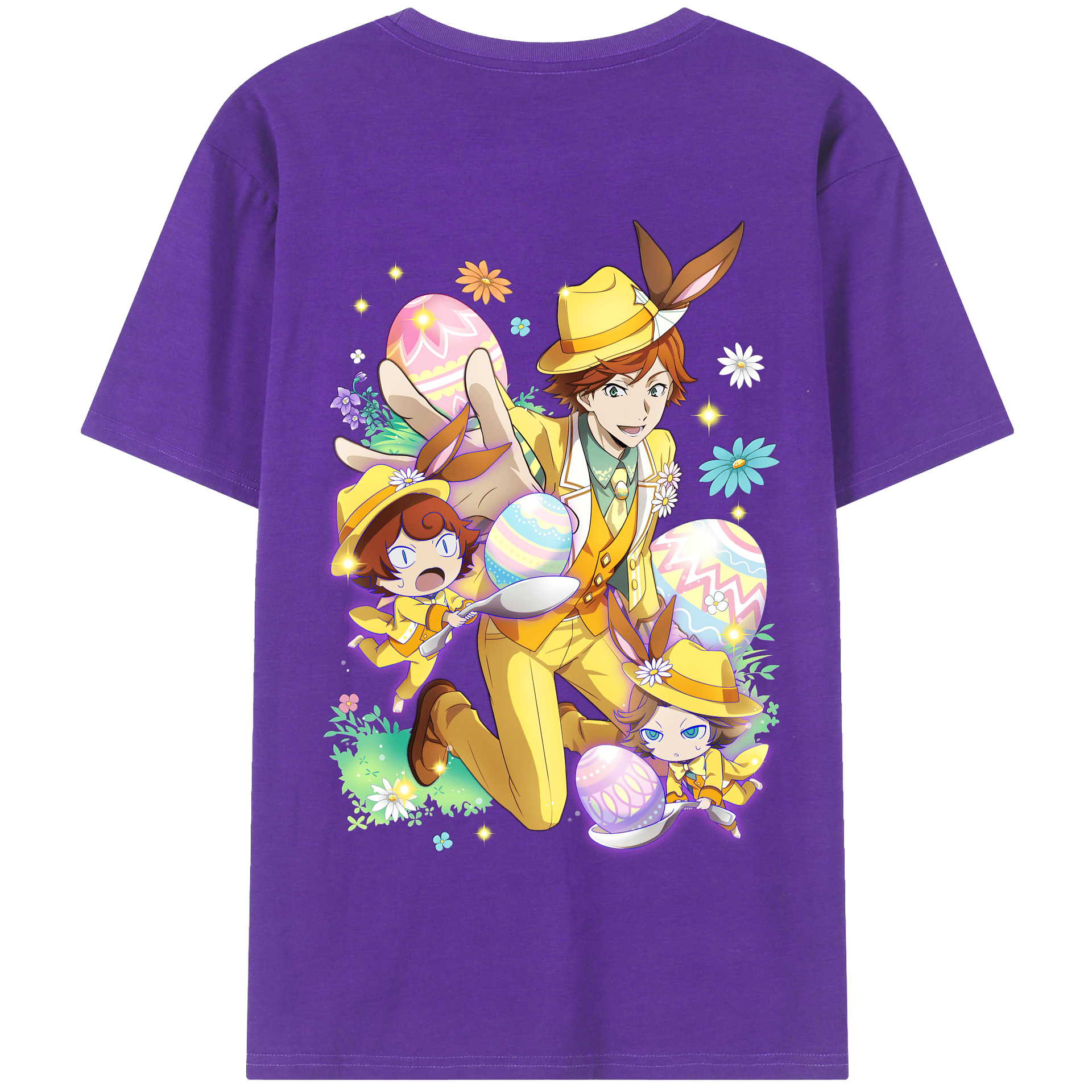 （画像用） 文豪ストレイドッグス Bungo Stray Dogs 綿100％半袖Tシャツ（背面プリント）