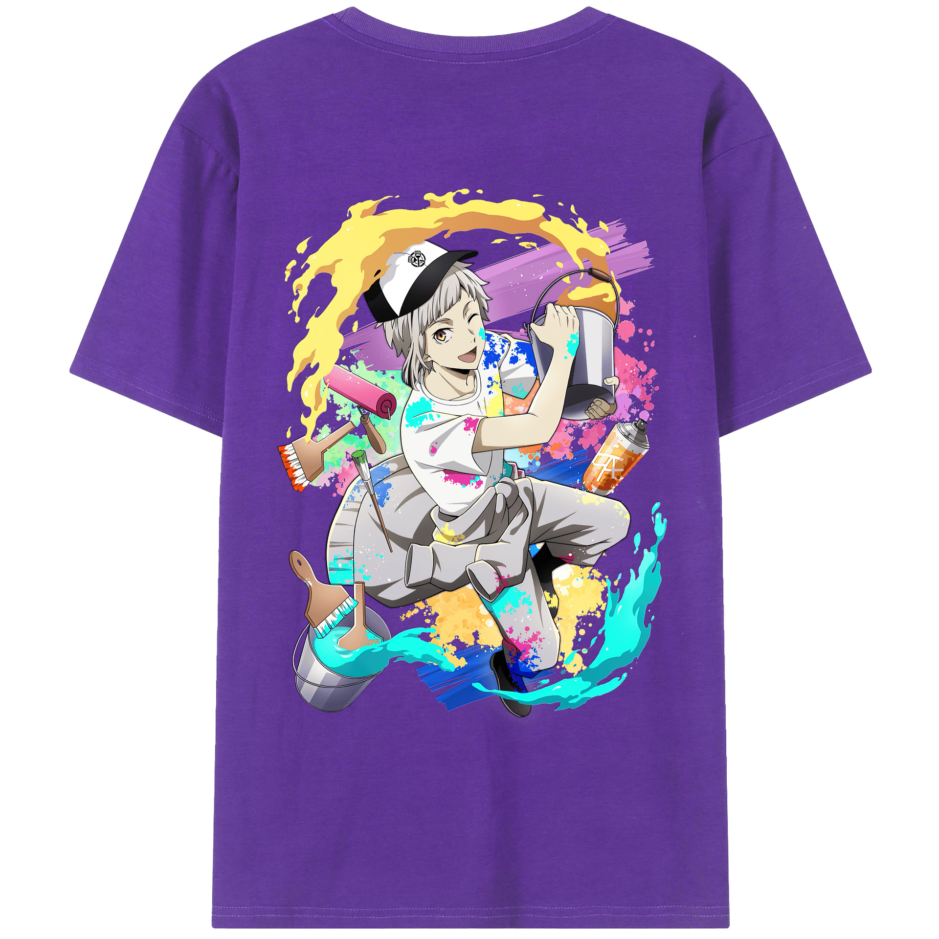 （画像用） 文豪ストレイドッグス Bungo Stray Dogs 綿100％半袖Tシャツ（背面プリント）