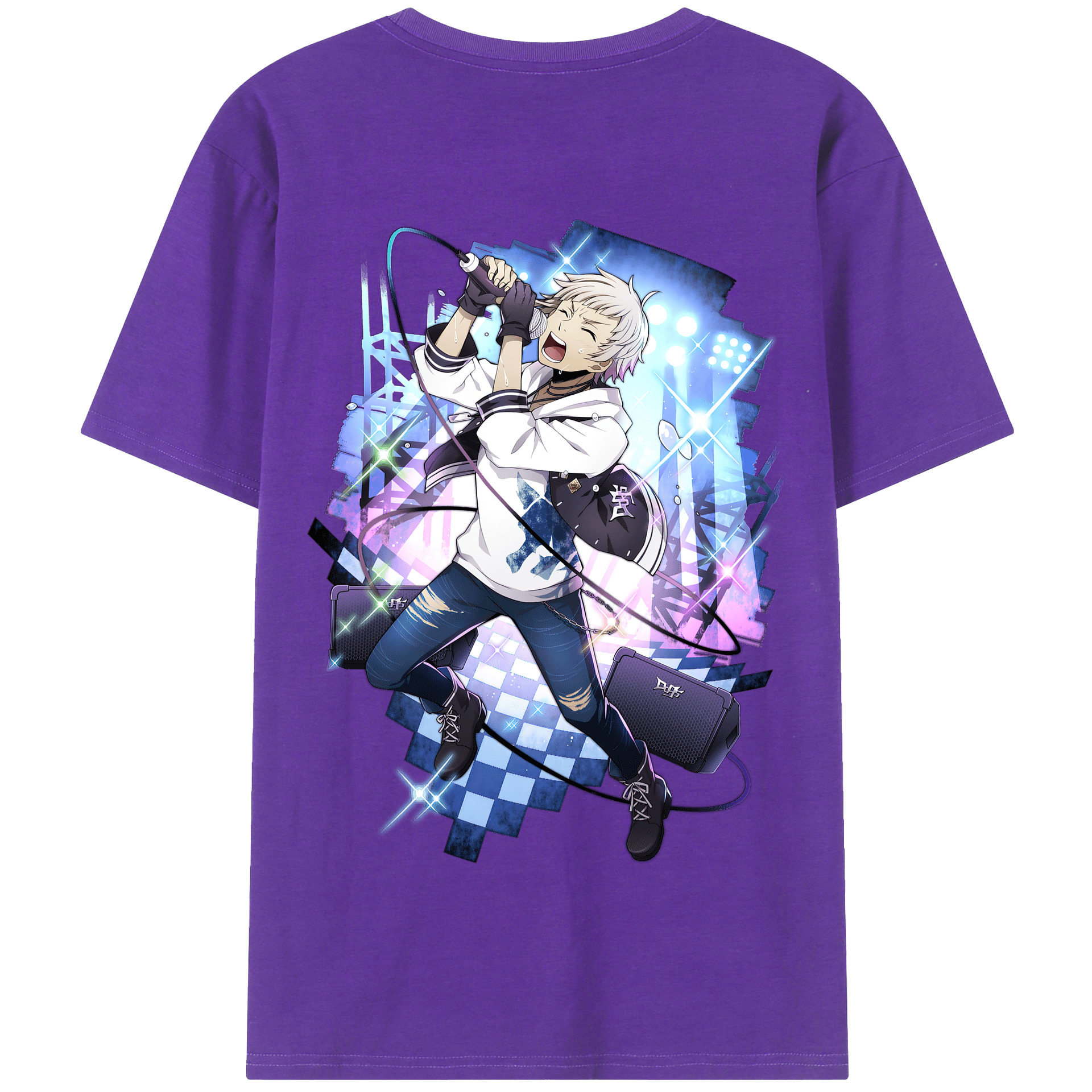 （画像用） 文豪ストレイドッグス Bungo Stray Dogs 綿100％半袖Tシャツ（背面プリント）