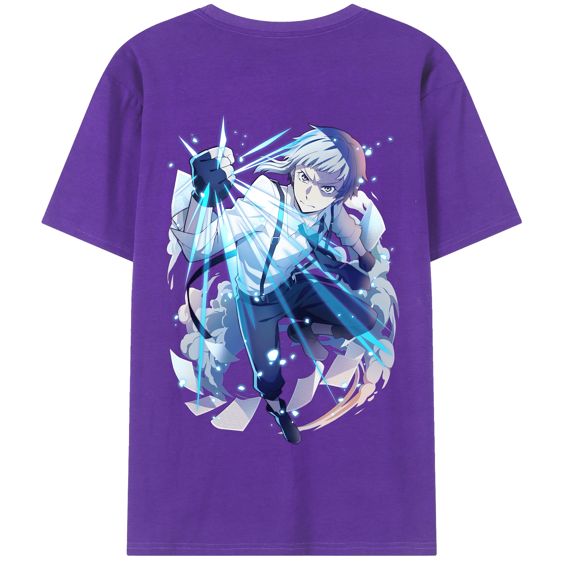 （画像用） 文豪ストレイドッグス Bungo Stray Dogs 綿100％半袖Tシャツ（背面プリント）