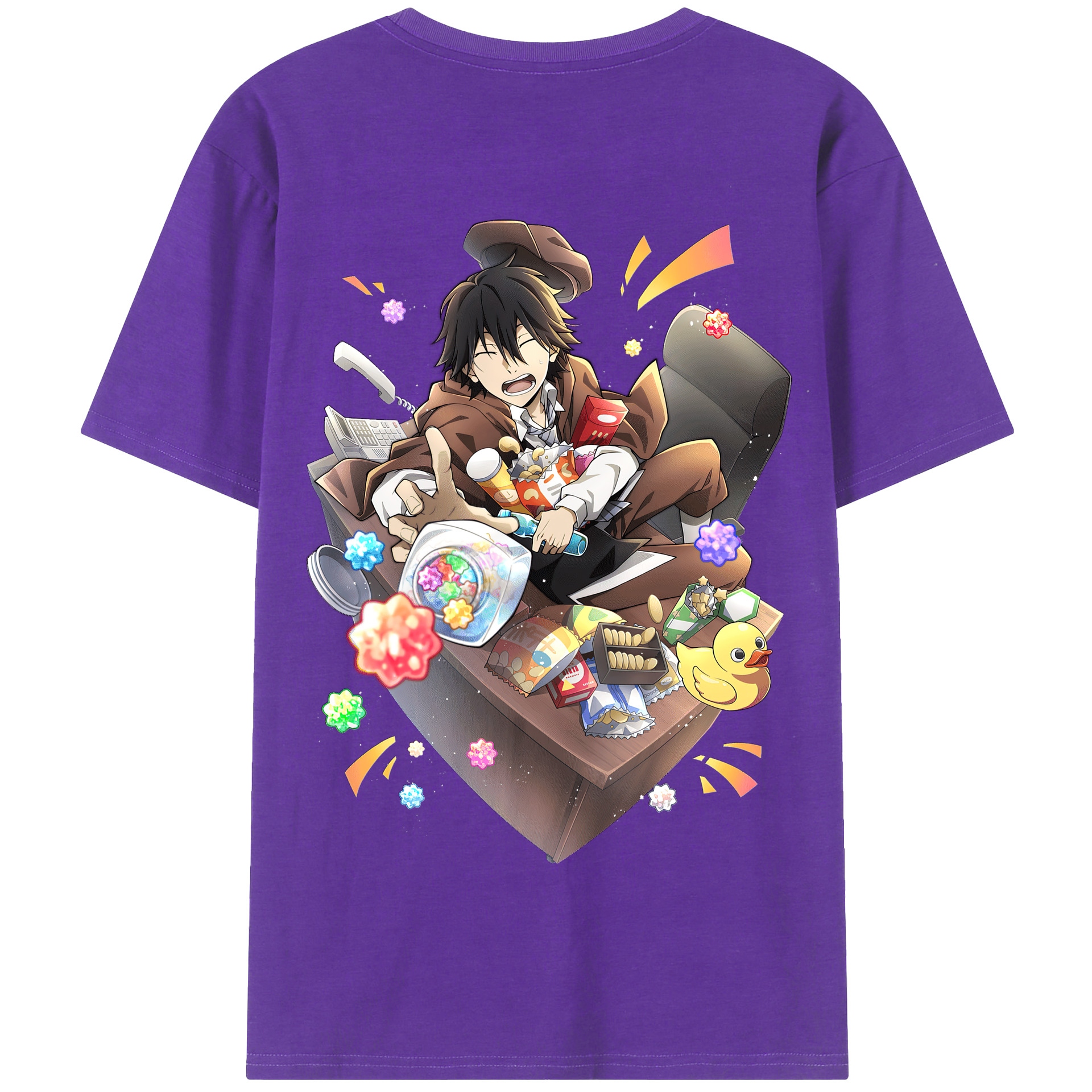（画像用） 文豪ストレイドッグス Bungo Stray Dogs 綿100％半袖Tシャツ（背面プリント）