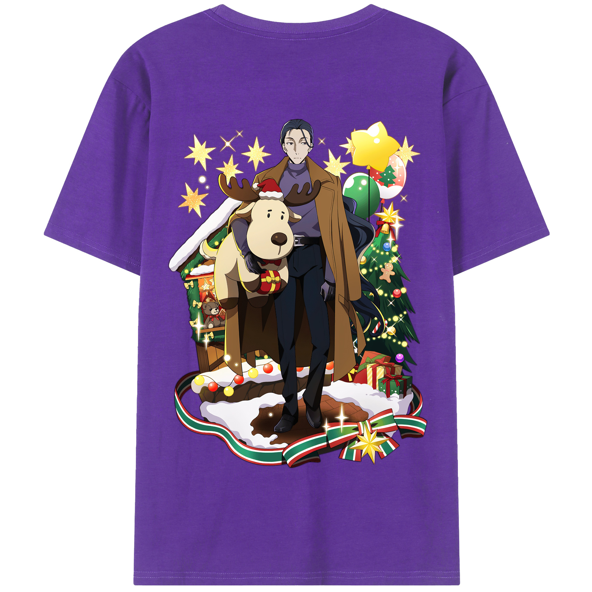 （画像用） 文豪ストレイドッグス Bungo Stray Dogs 綿100％半袖Tシャツ（背面プリント）