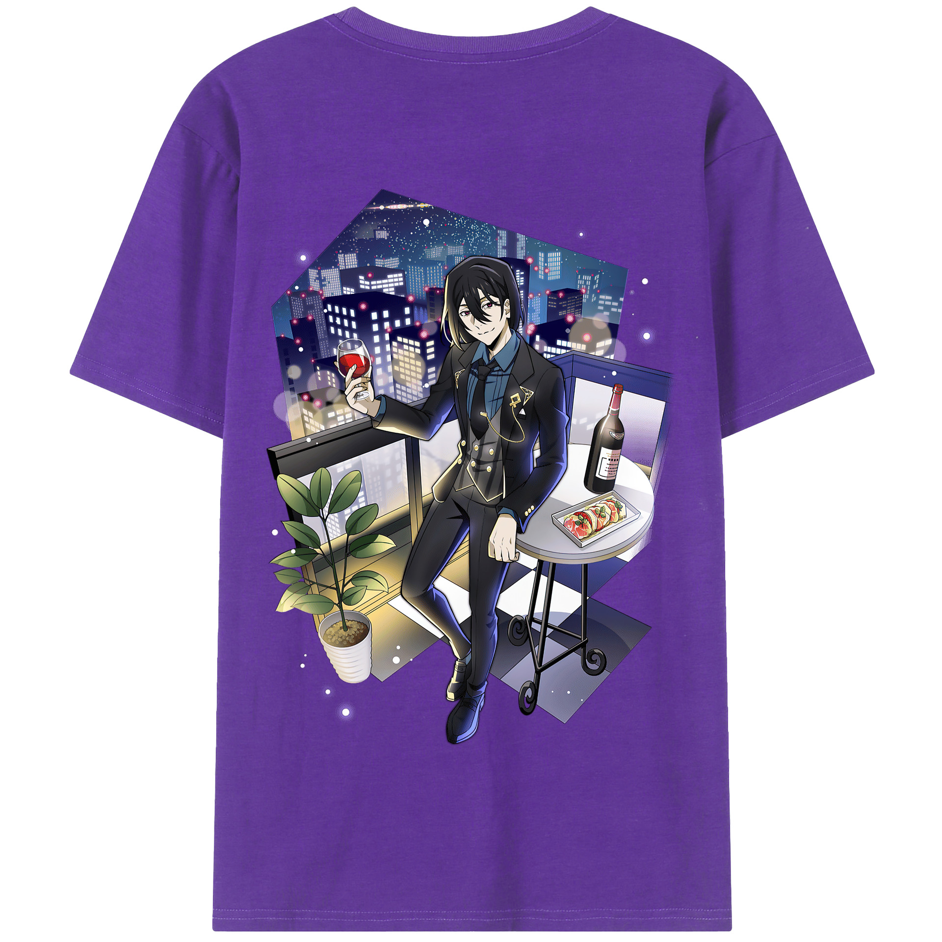（画像用） 文豪ストレイドッグス Bungo Stray Dogs 綿100％半袖Tシャツ（背面プリント）