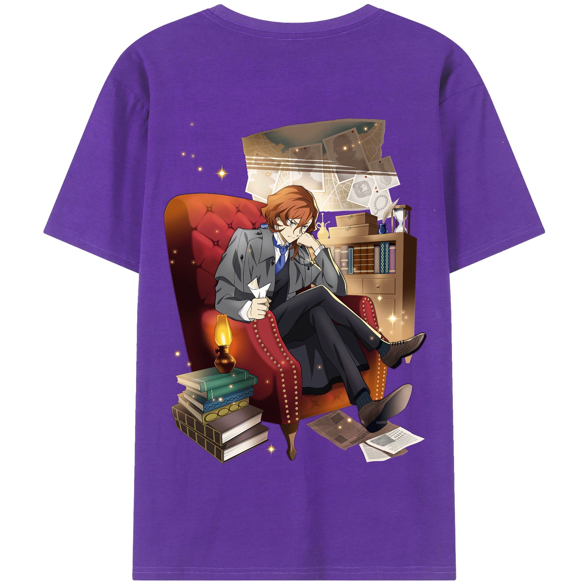 （画像用） 文豪ストレイドッグス Bungo Stray Dogs 綿100％半袖Tシャツ（背面プリント）