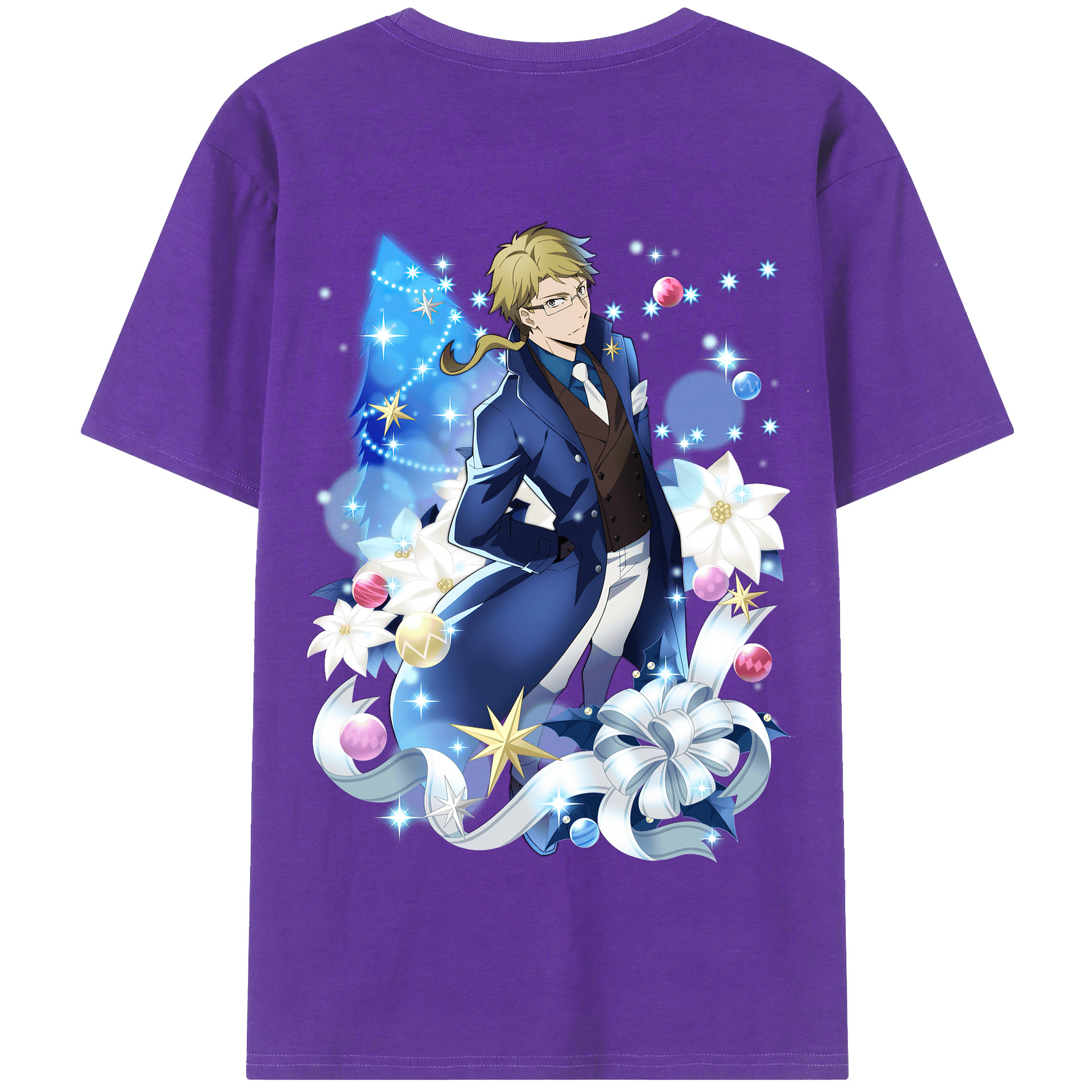 （画像用） 文豪ストレイドッグス Bungo Stray Dogs 綿100％半袖Tシャツ（背面プリント）
