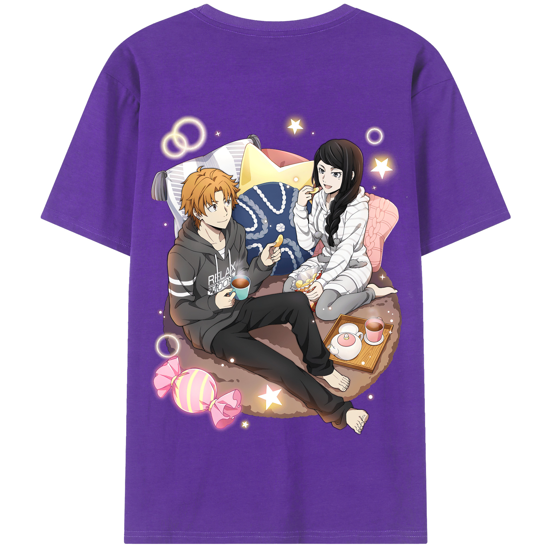 （画像用） 文豪ストレイドッグス Bungo Stray Dogs 綿100％半袖Tシャツ（背面プリント）