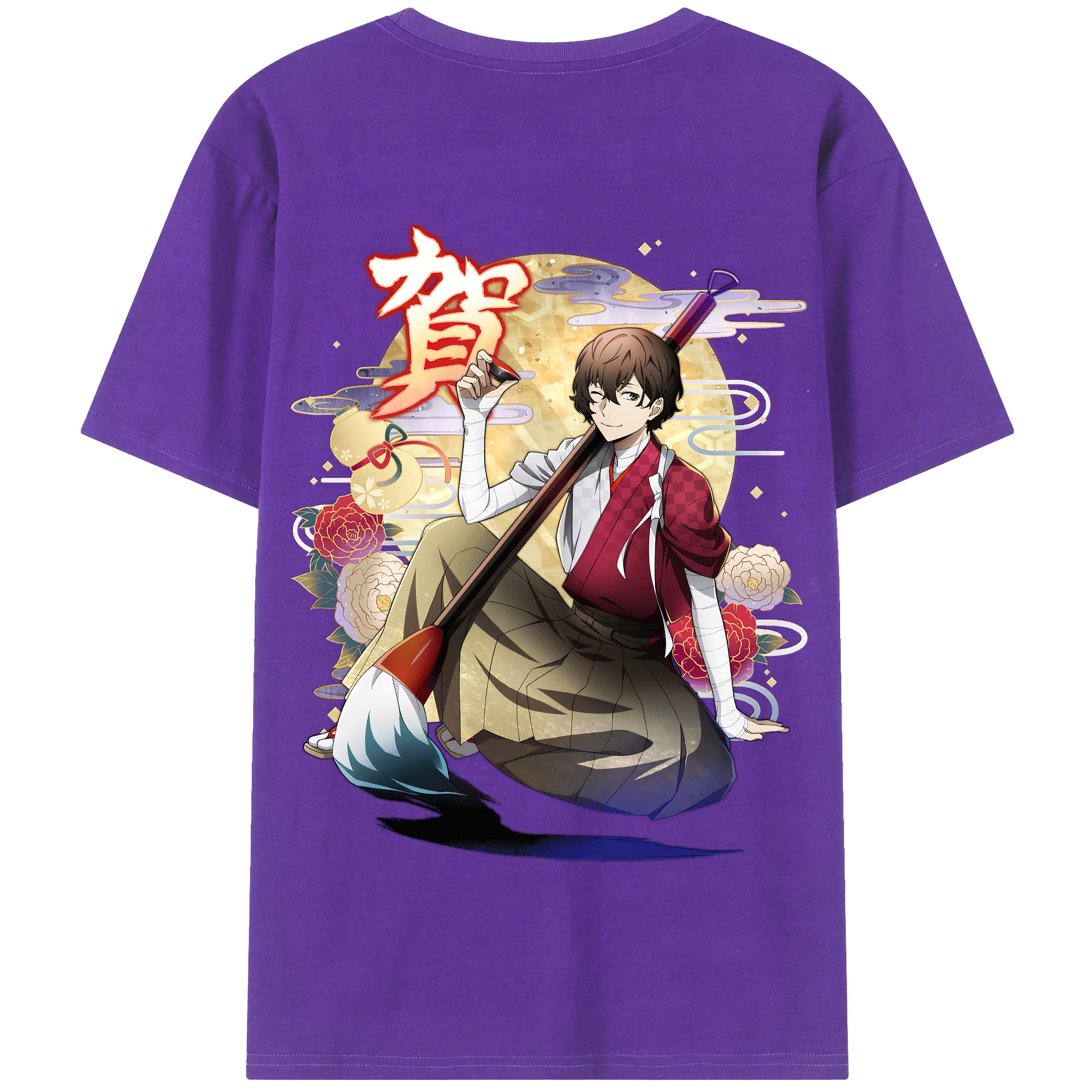 （画像用） 文豪ストレイドッグス Bungo Stray Dogs 綿100％半袖Tシャツ（背面プリント）