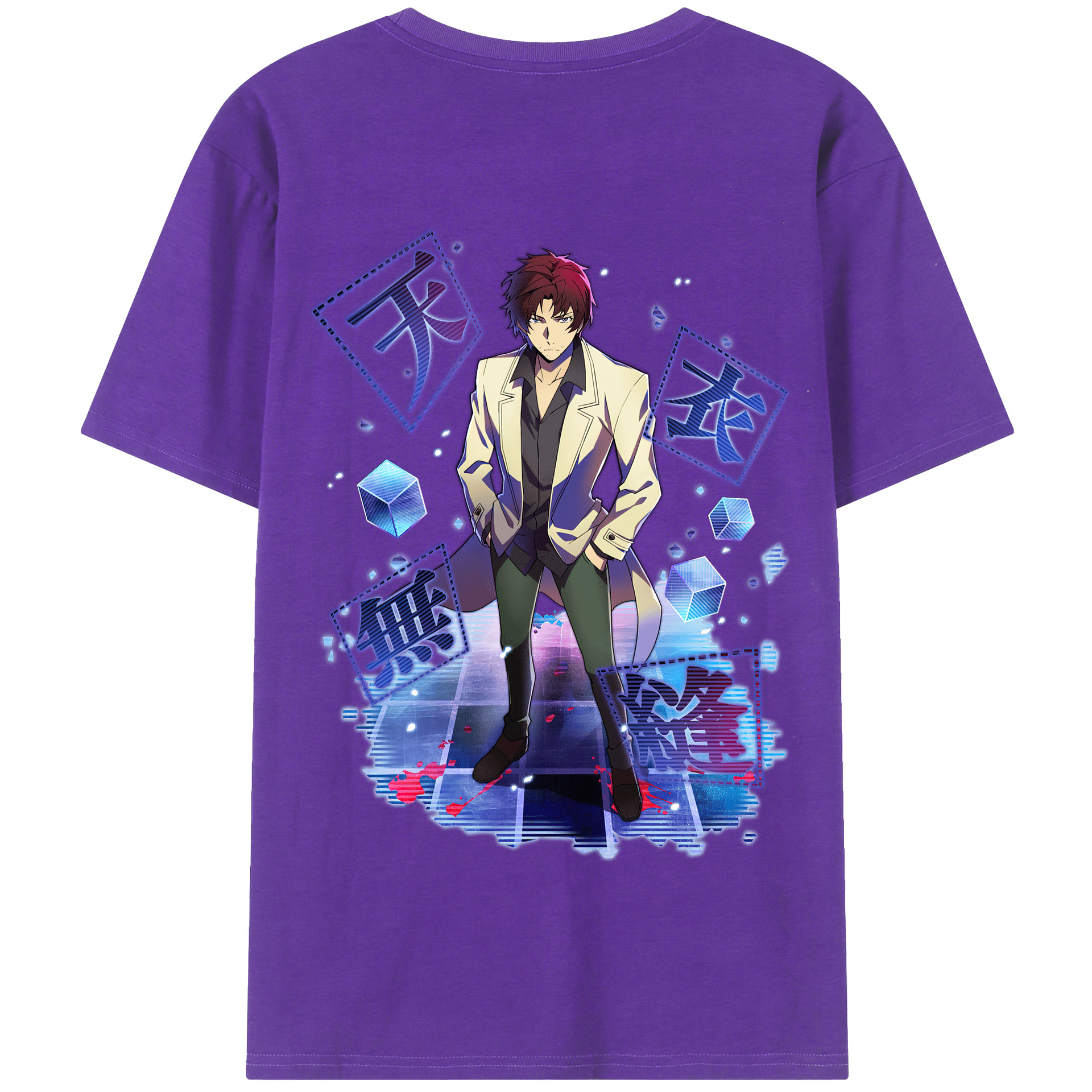 （画像用） 文豪ストレイドッグス Bungo Stray Dogs 綿100％半袖Tシャツ（背面プリント）