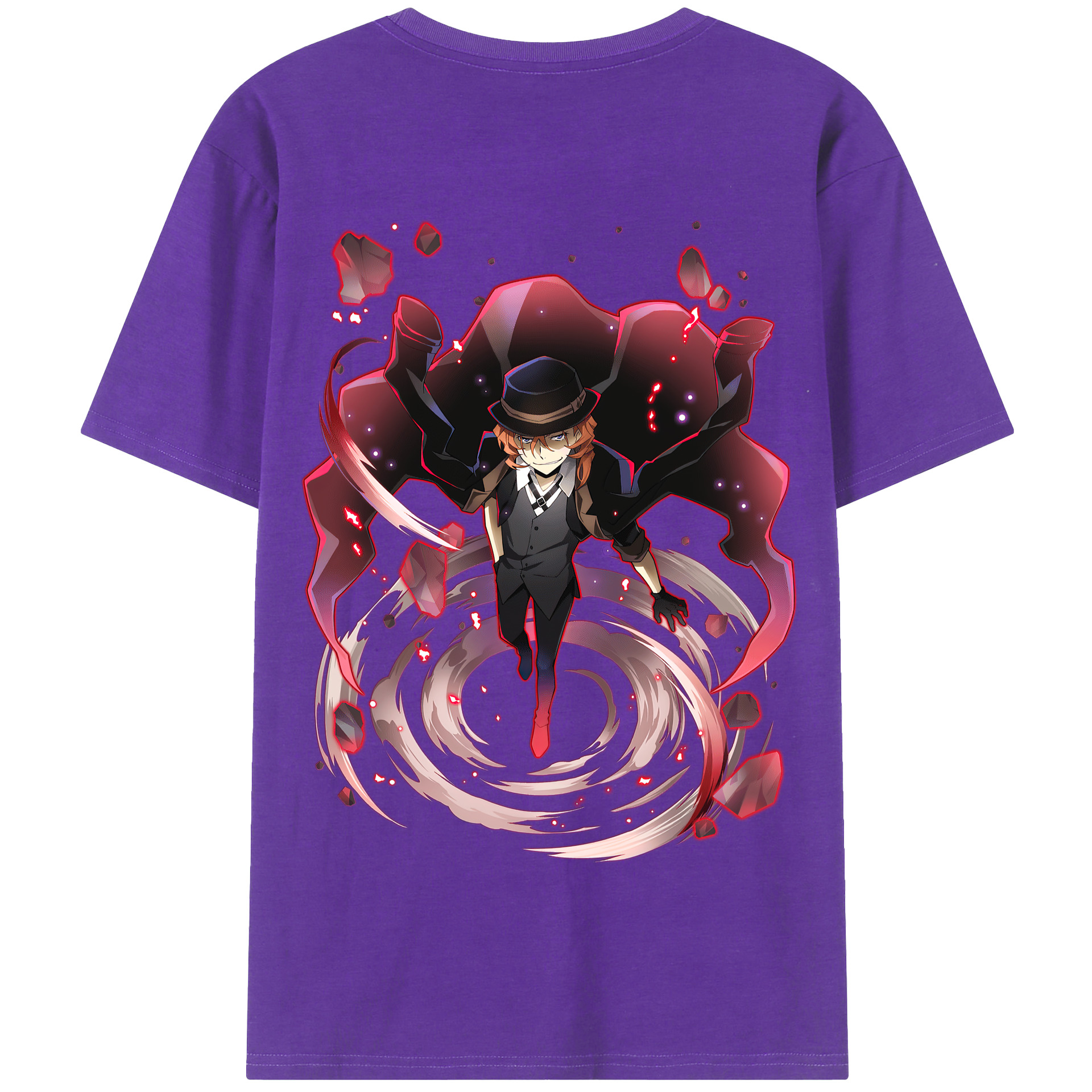（画像用） 文豪ストレイドッグス Bungo Stray Dogs 綿100％半袖Tシャツ（背面プリント）