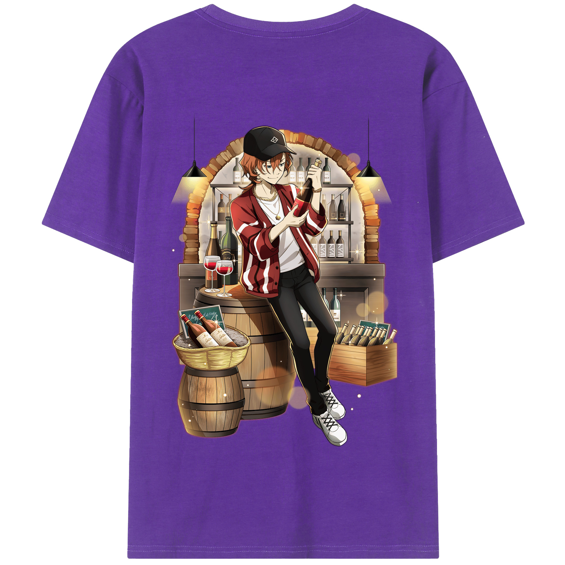 （画像用） 文豪ストレイドッグス Bungo Stray Dogs 綿100％半袖Tシャツ（背面プリント）