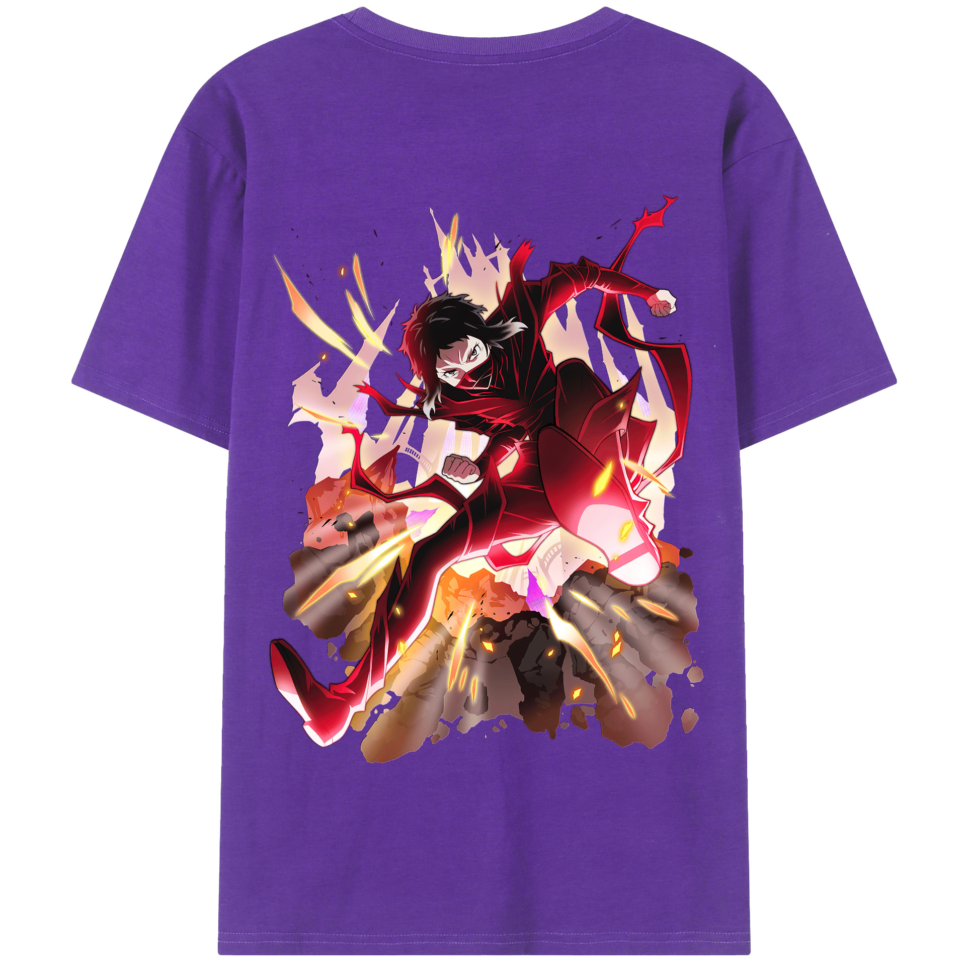 （画像用） 文豪ストレイドッグス Bungo Stray Dogs 綿100％半袖Tシャツ（背面プリント）