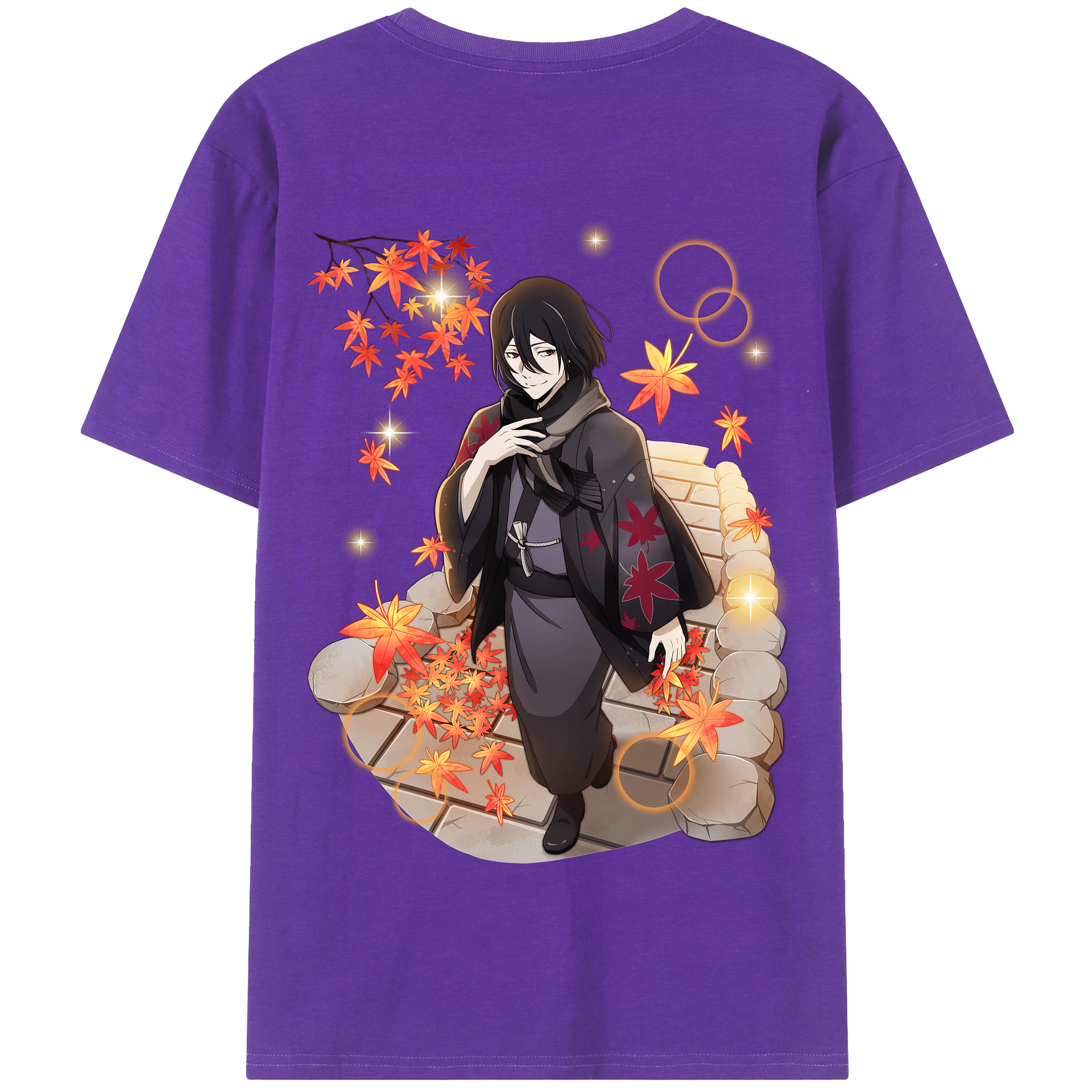 （画像用） 文豪ストレイドッグス Bungo Stray Dogs 綿100％半袖Tシャツ（背面プリント）