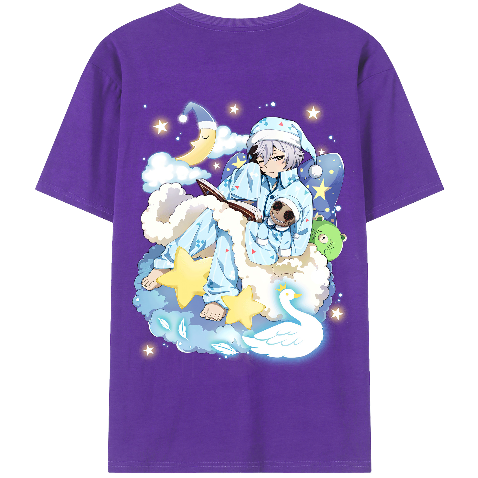 （画像用） 文豪ストレイドッグス Bungo Stray Dogs 綿100％半袖Tシャツ（背面プリント）
