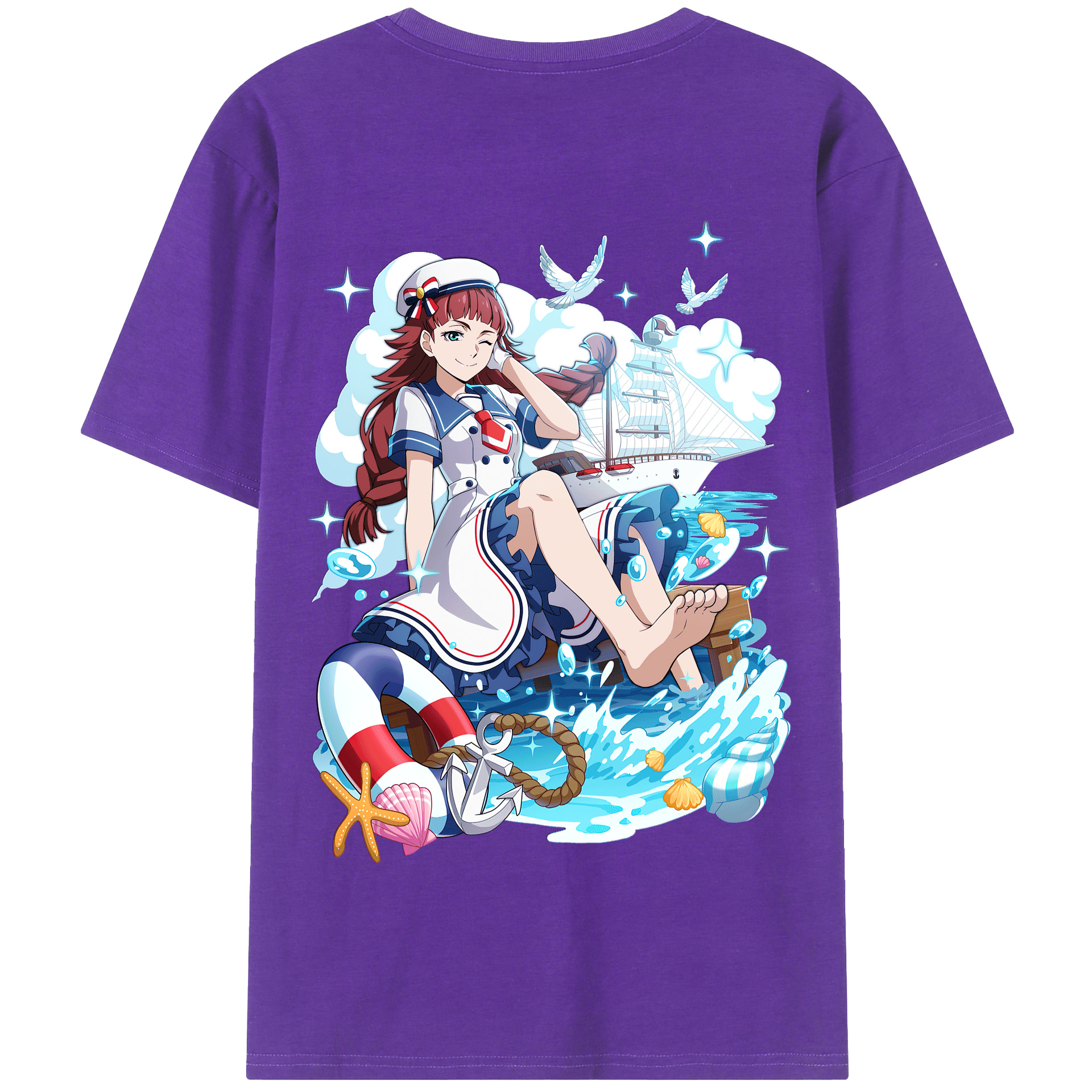 （画像用） 文豪ストレイドッグス Bungo Stray Dogs 綿100％半袖Tシャツ（背面プリント）