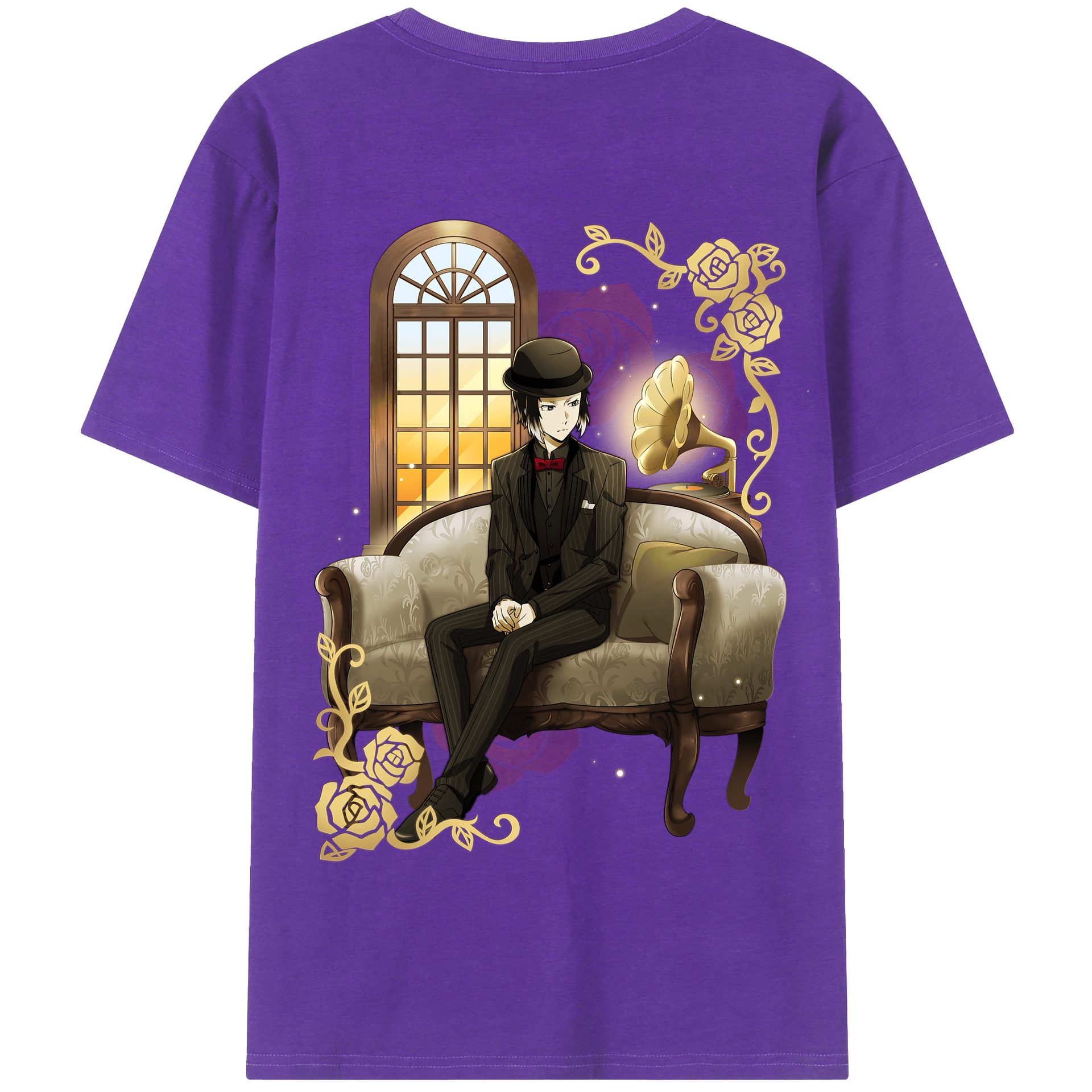 （画像用） 文豪ストレイドッグス Bungo Stray Dogs 綿100％半袖Tシャツ（背面プリント）