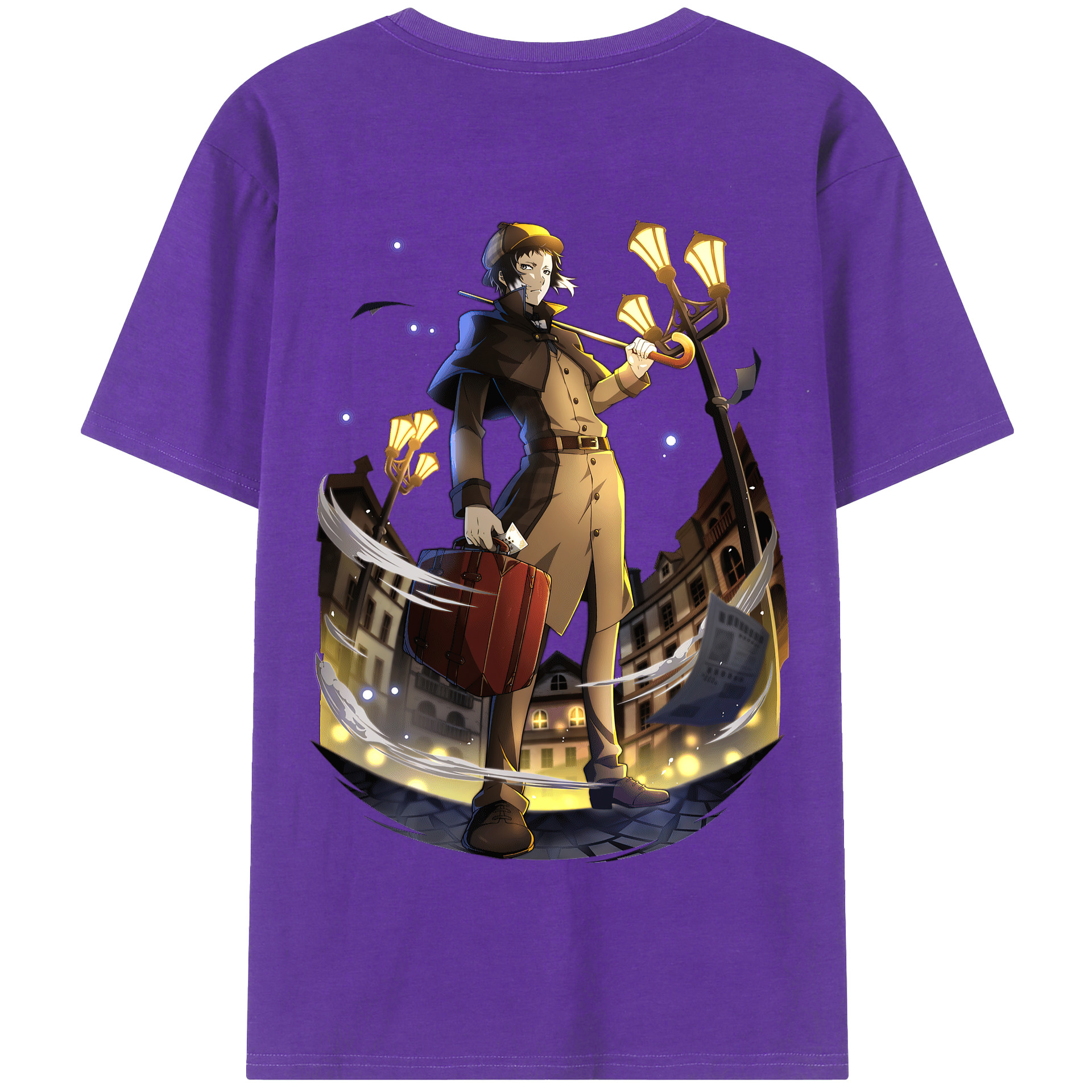 （画像用） 文豪ストレイドッグス Bungo Stray Dogs 綿100％半袖Tシャツ（背面プリント）