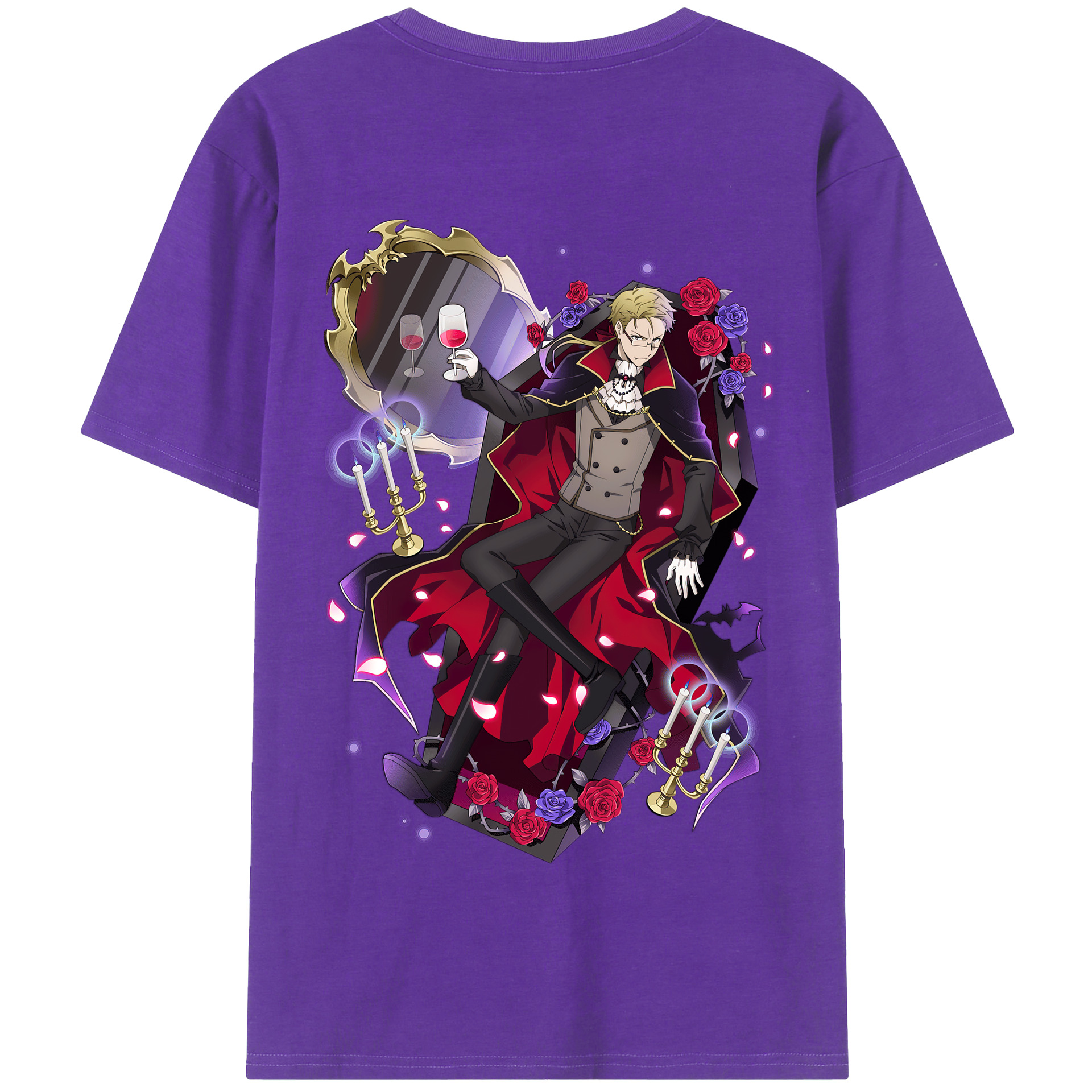 （画像用） 文豪ストレイドッグス Bungo Stray Dogs 綿100％半袖Tシャツ（背面プリント）