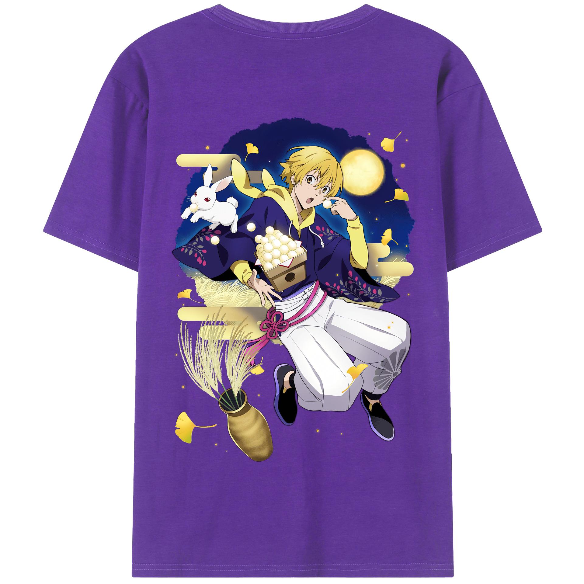 （画像用） 文豪ストレイドッグス Bungo Stray Dogs 綿100％半袖Tシャツ（背面プリント）
