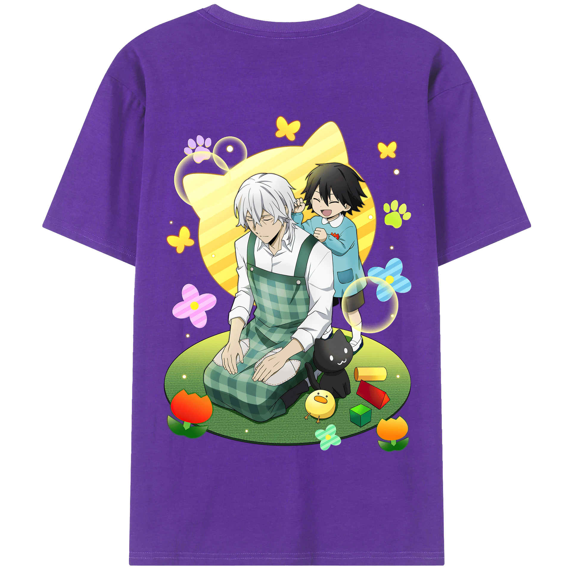 （画像用） 文豪ストレイドッグス Bungo Stray Dogs 綿100％半袖Tシャツ（背面プリント）