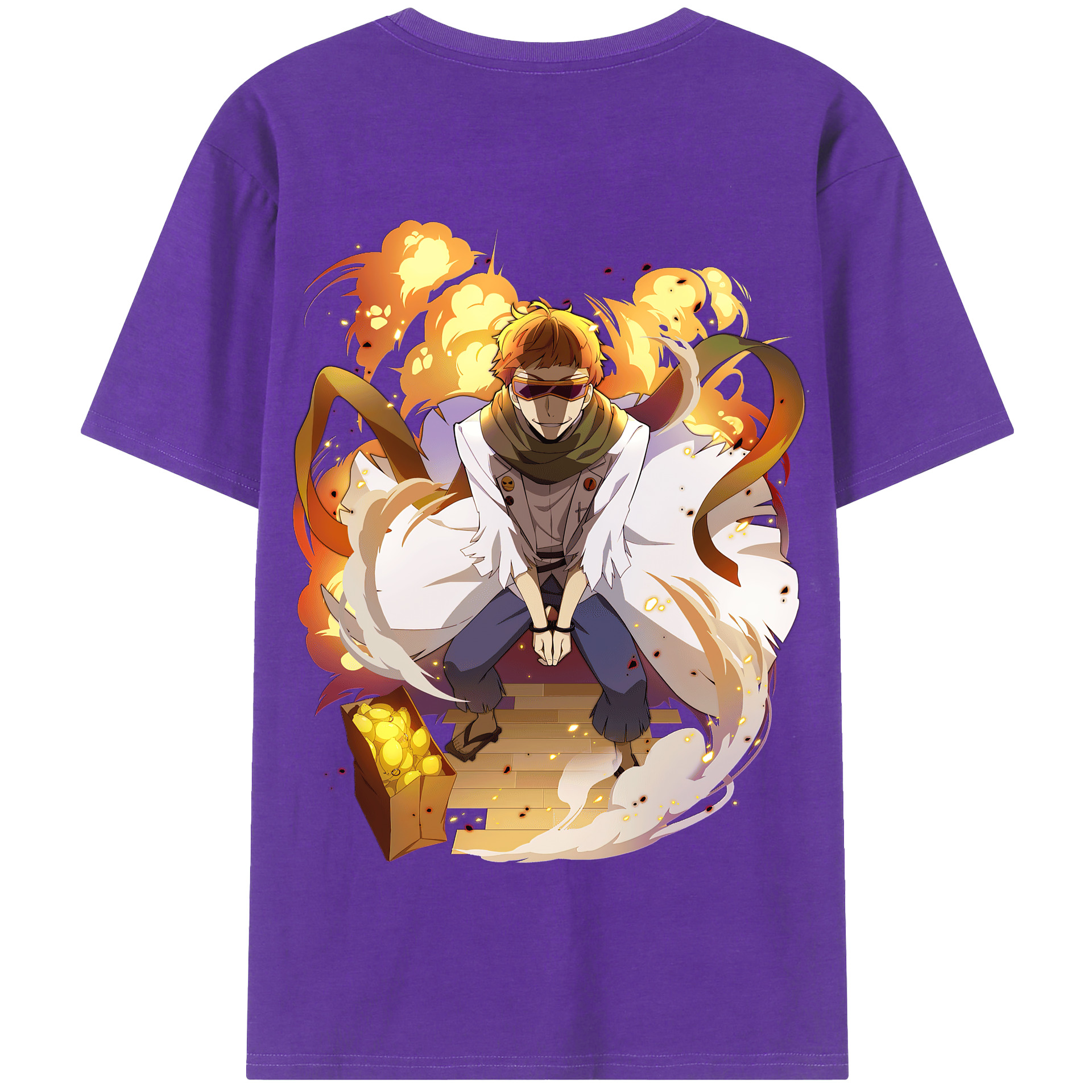 （画像用） 文豪ストレイドッグス Bungo Stray Dogs 綿100％半袖Tシャツ（背面プリント）