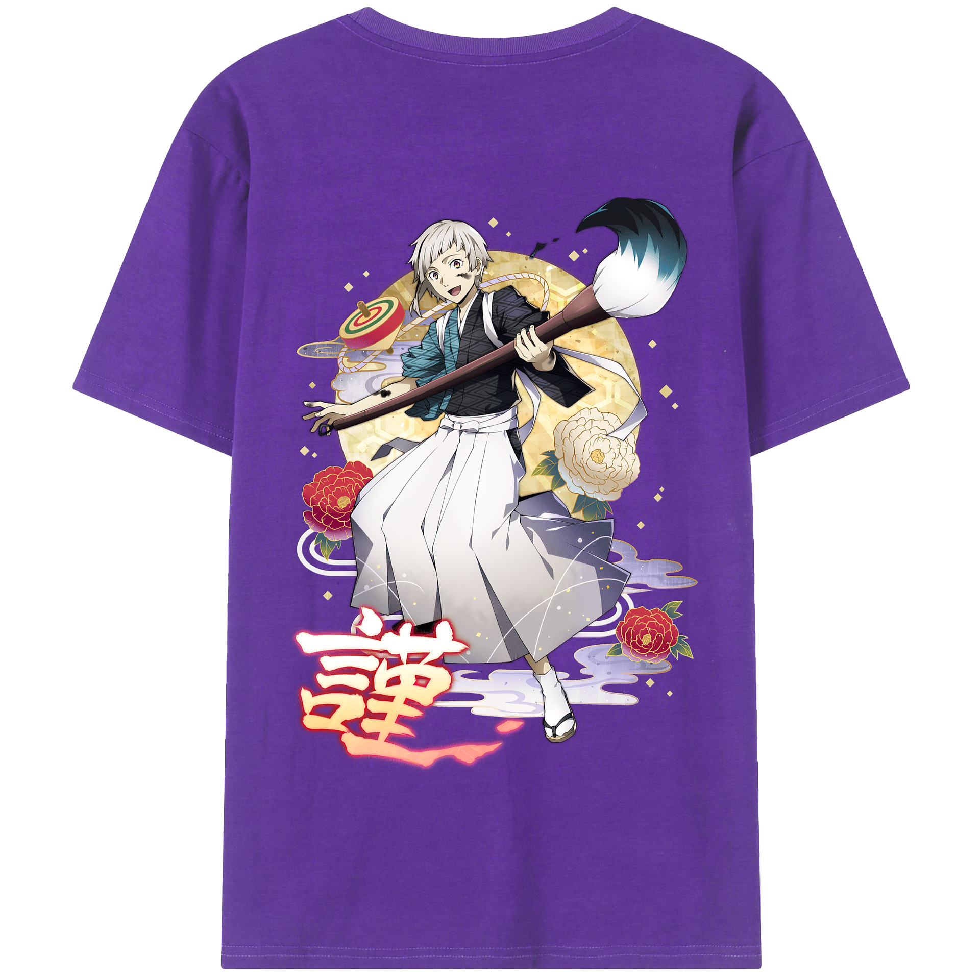 （画像用） 文豪ストレイドッグス Bungo Stray Dogs 綿100％半袖Tシャツ（背面プリント）