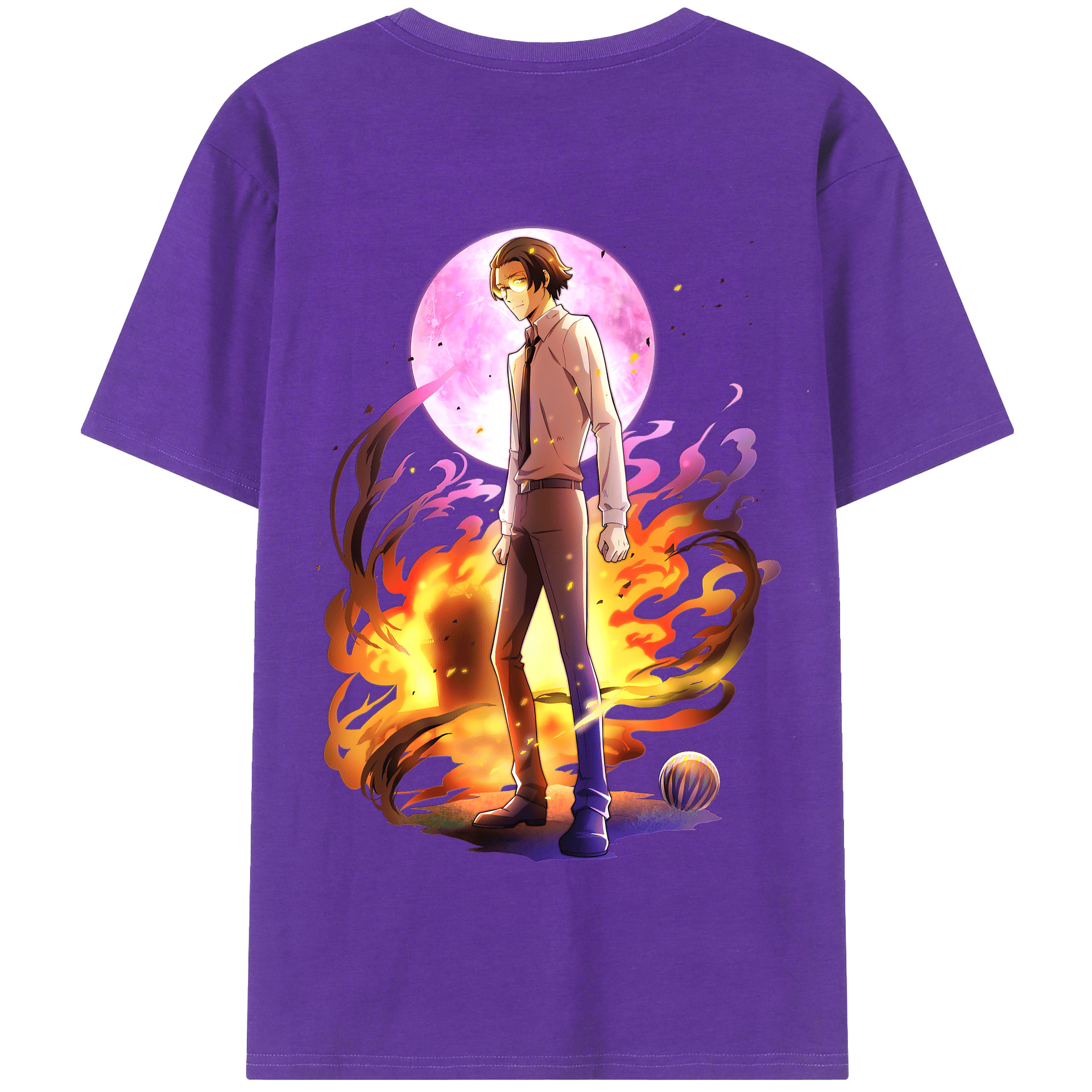 （画像用） 文豪ストレイドッグス Bungo Stray Dogs 綿100％半袖Tシャツ（背面プリント）