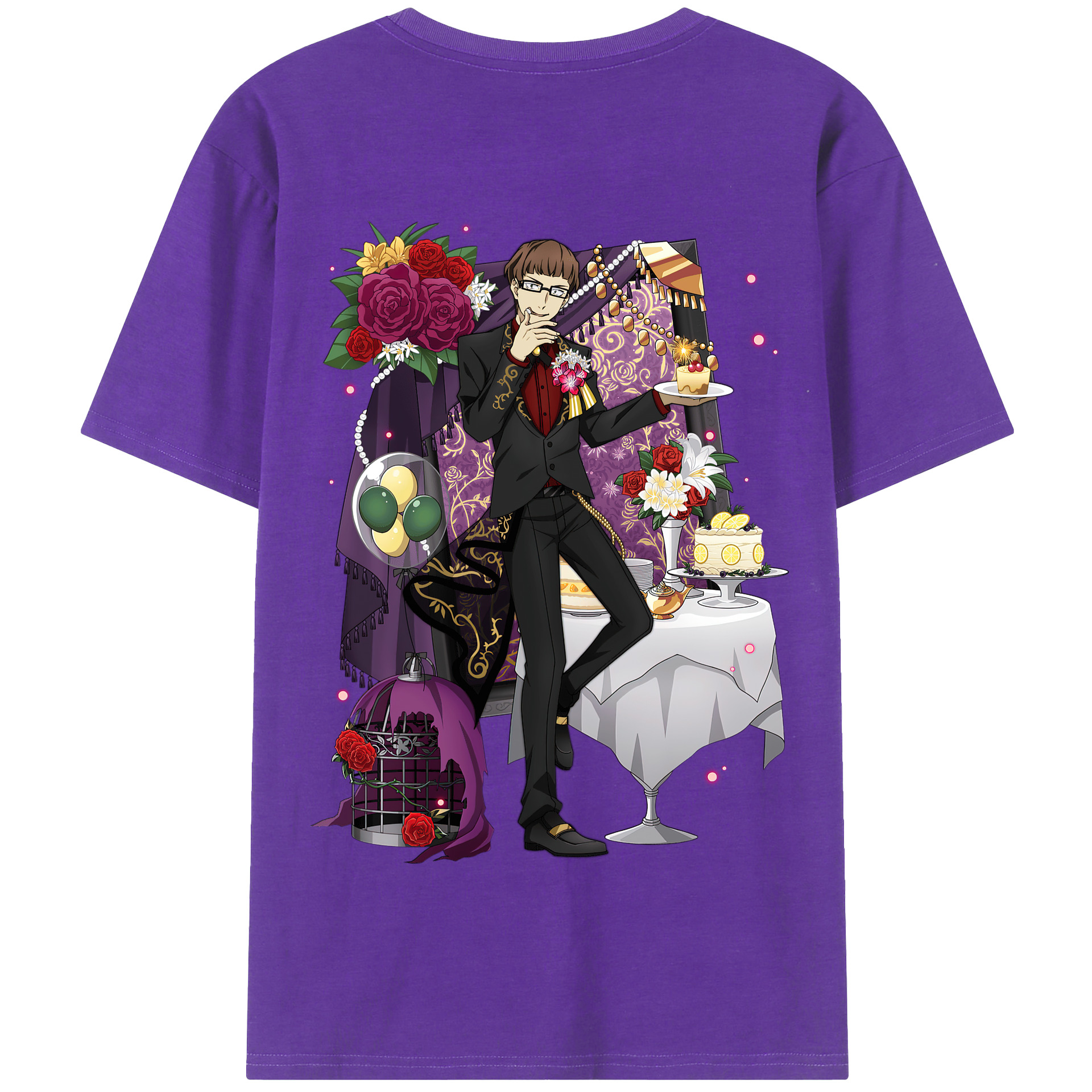 （画像用） 文豪ストレイドッグス Bungo Stray Dogs 綿100％半袖Tシャツ（背面プリント）