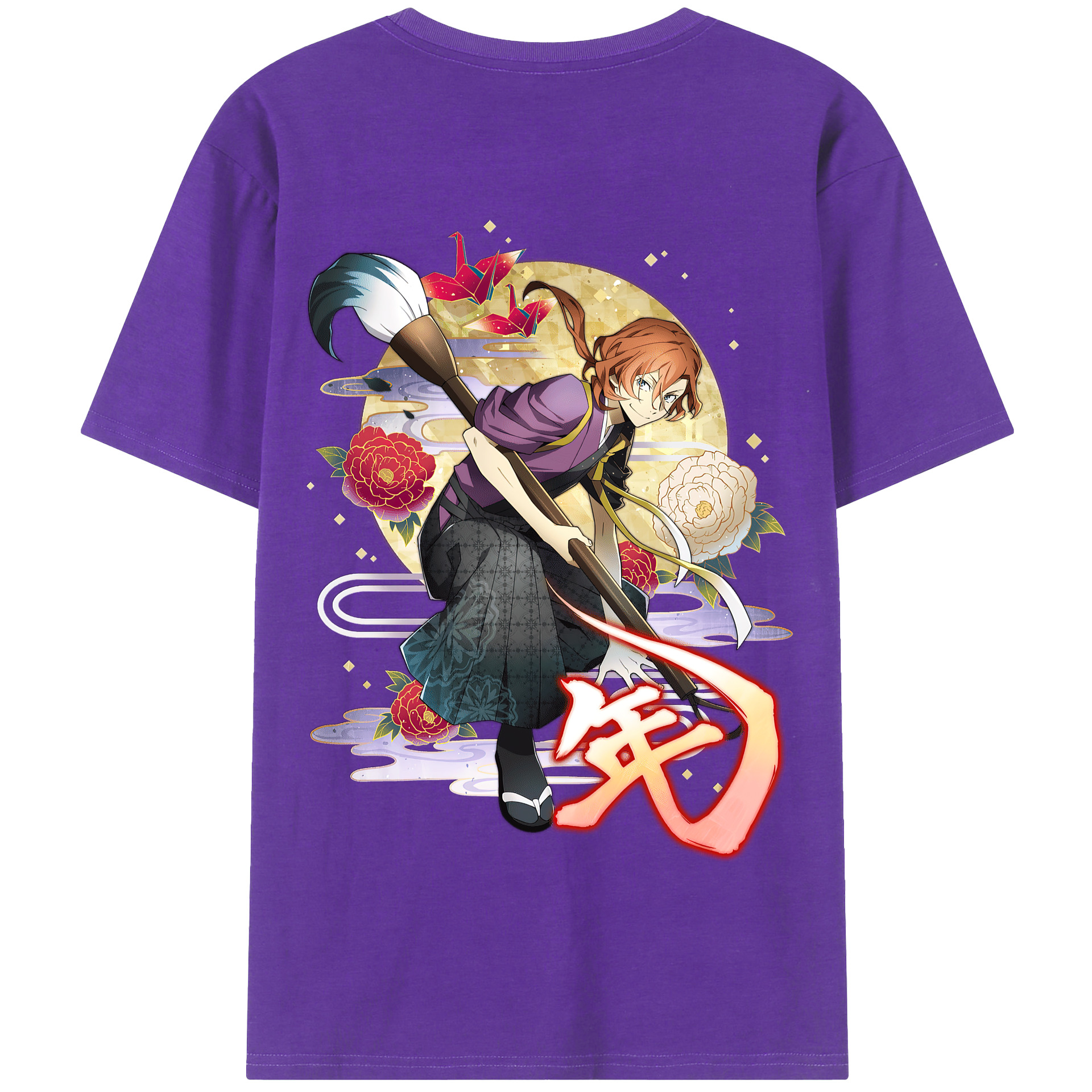（画像用） 文豪ストレイドッグス Bungo Stray Dogs 綿100％半袖Tシャツ（背面プリント）