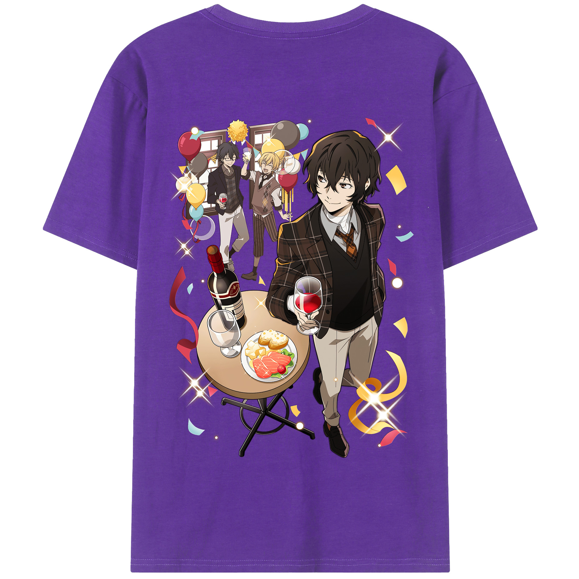 （画像用） 文豪ストレイドッグス Bungo Stray Dogs 綿100％半袖Tシャツ（背面プリント）
