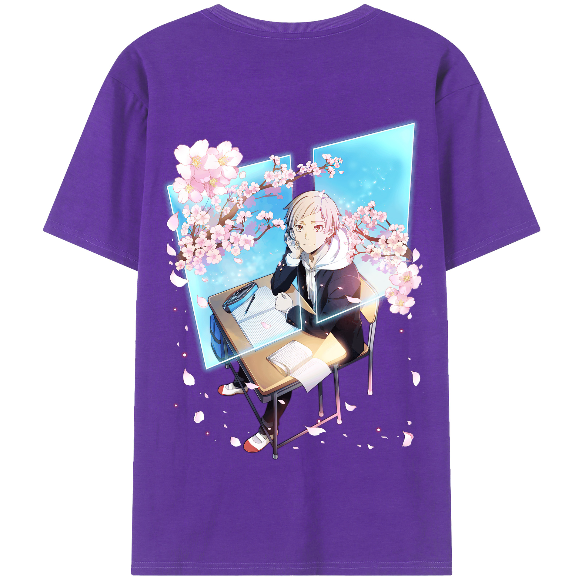 （画像用） 文豪ストレイドッグス Bungo Stray Dogs 綿100％半袖Tシャツ（背面プリント）