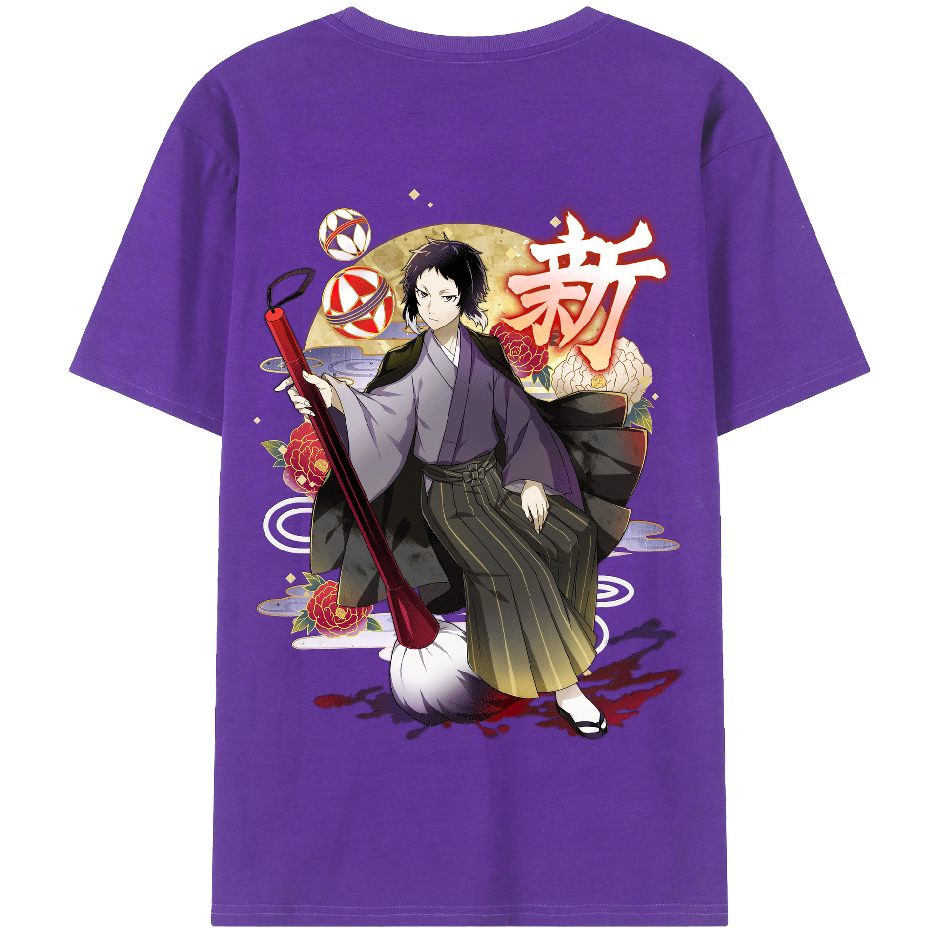 （画像用） 文豪ストレイドッグス Bungo Stray Dogs 綿100％半袖Tシャツ（背面プリント）