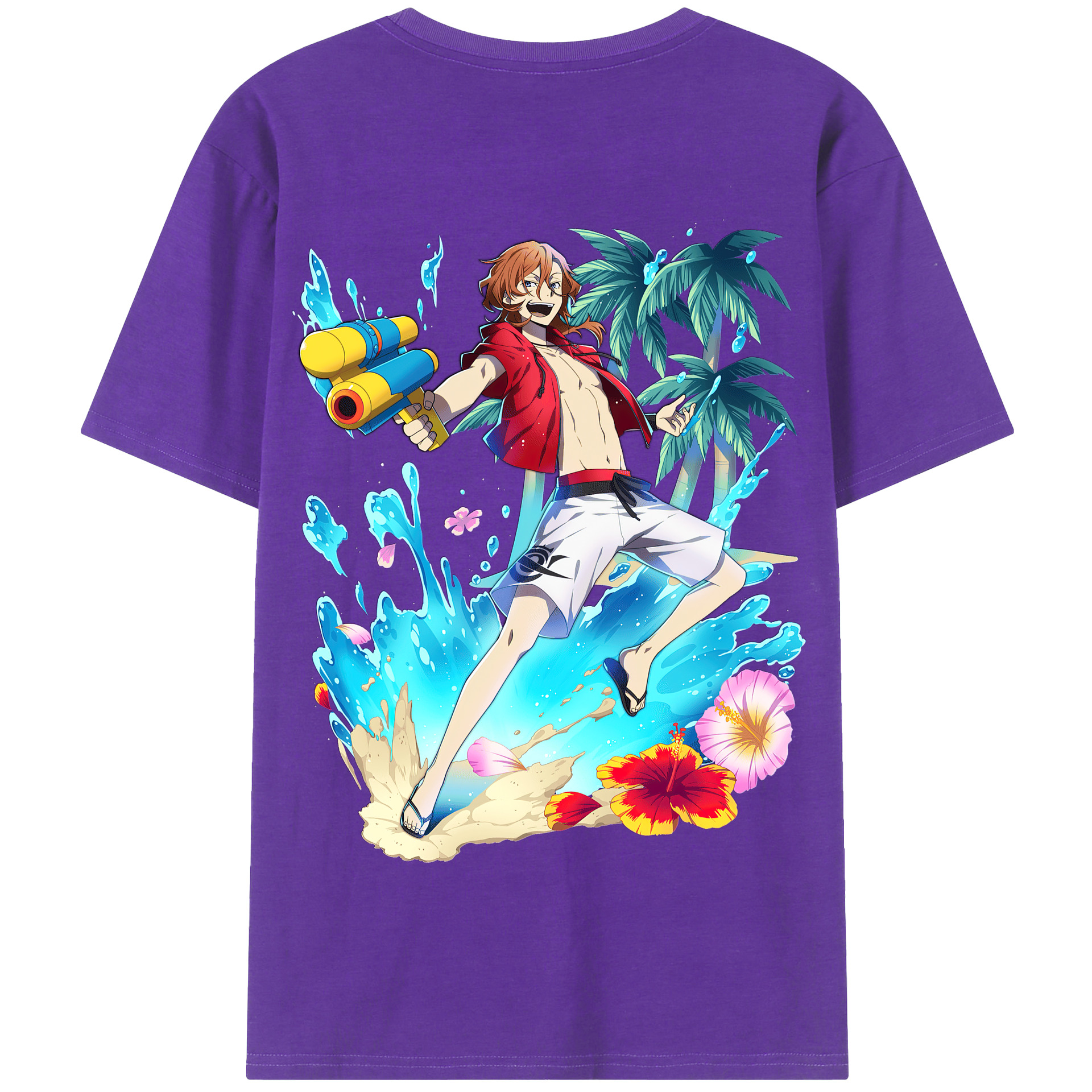 （画像用） 文豪ストレイドッグス Bungo Stray Dogs 綿100％半袖Tシャツ（背面プリント）