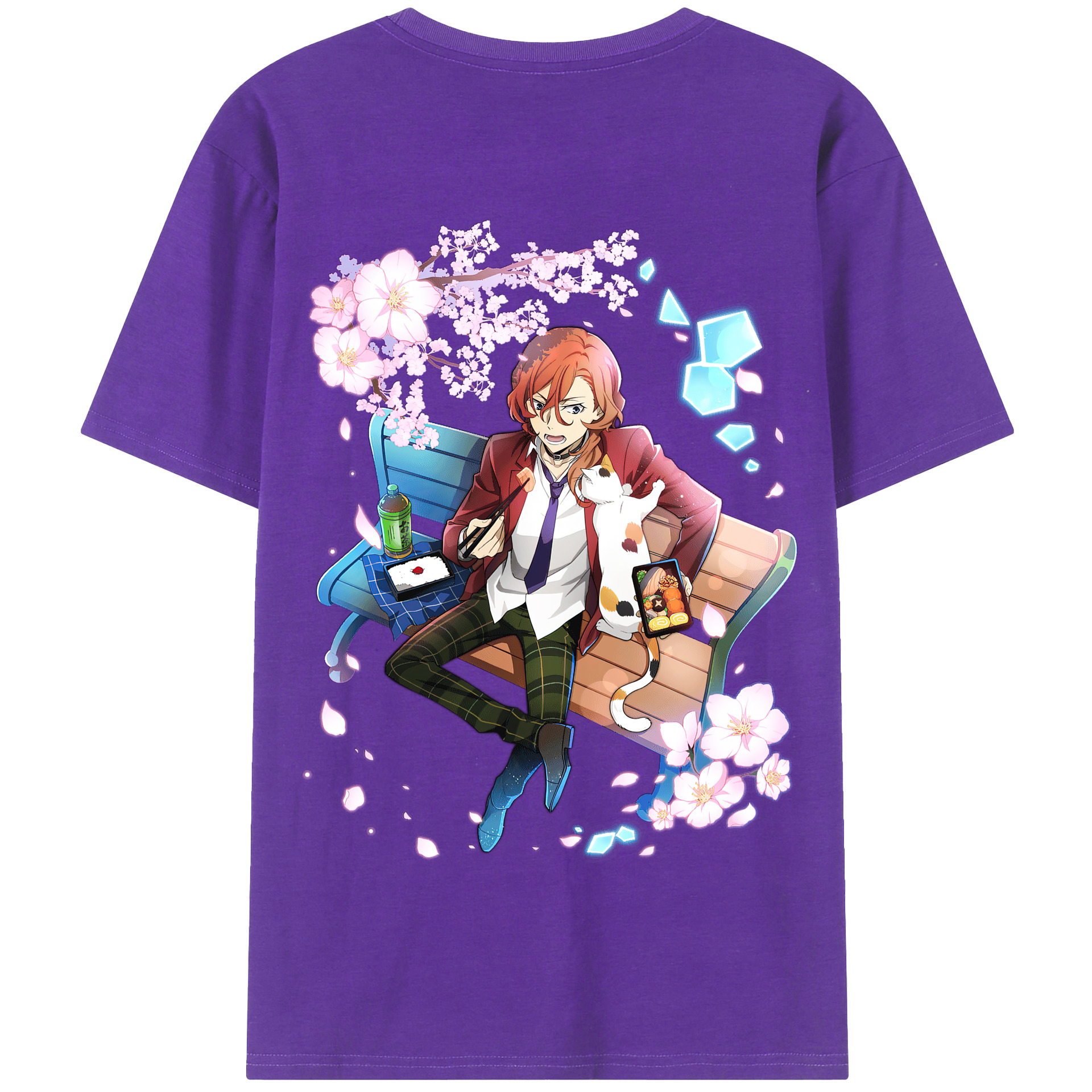 （画像用） 文豪ストレイドッグス Bungo Stray Dogs 綿100％半袖Tシャツ（背面プリント）