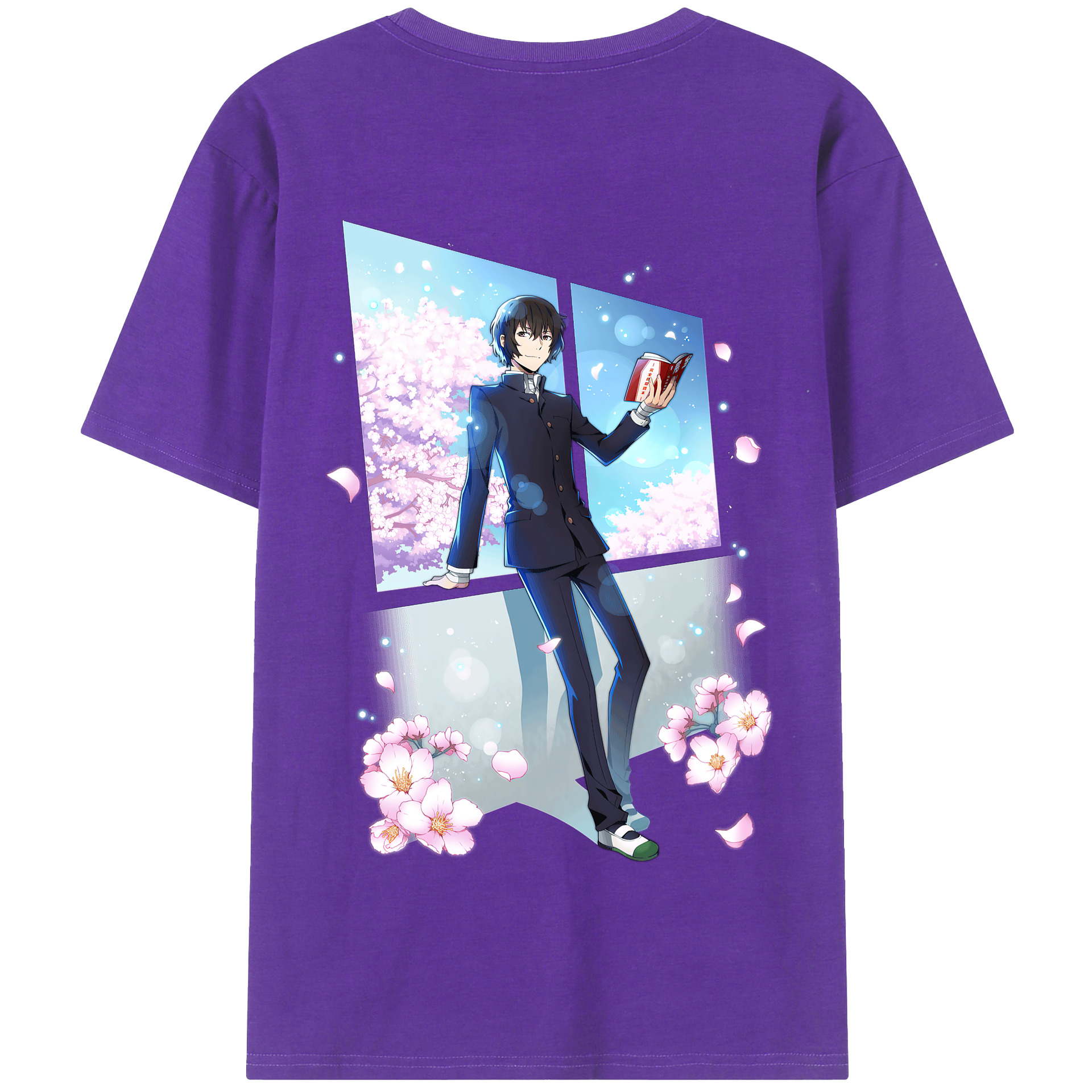 （画像用） 文豪ストレイドッグス Bungo Stray Dogs 綿100％半袖Tシャツ（背面プリント）