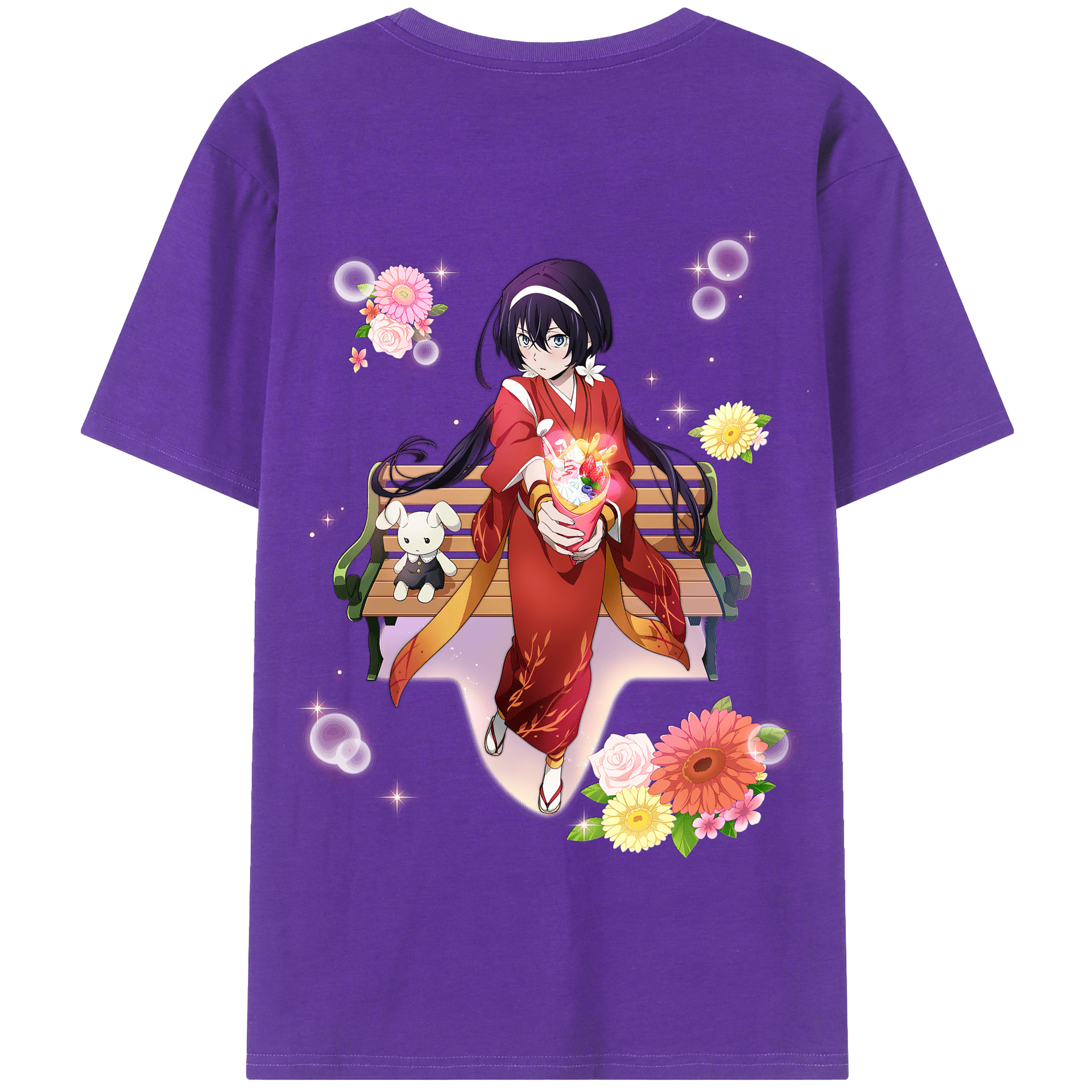 （画像用） 文豪ストレイドッグス Bungo Stray Dogs 綿100％半袖Tシャツ（背面プリント）