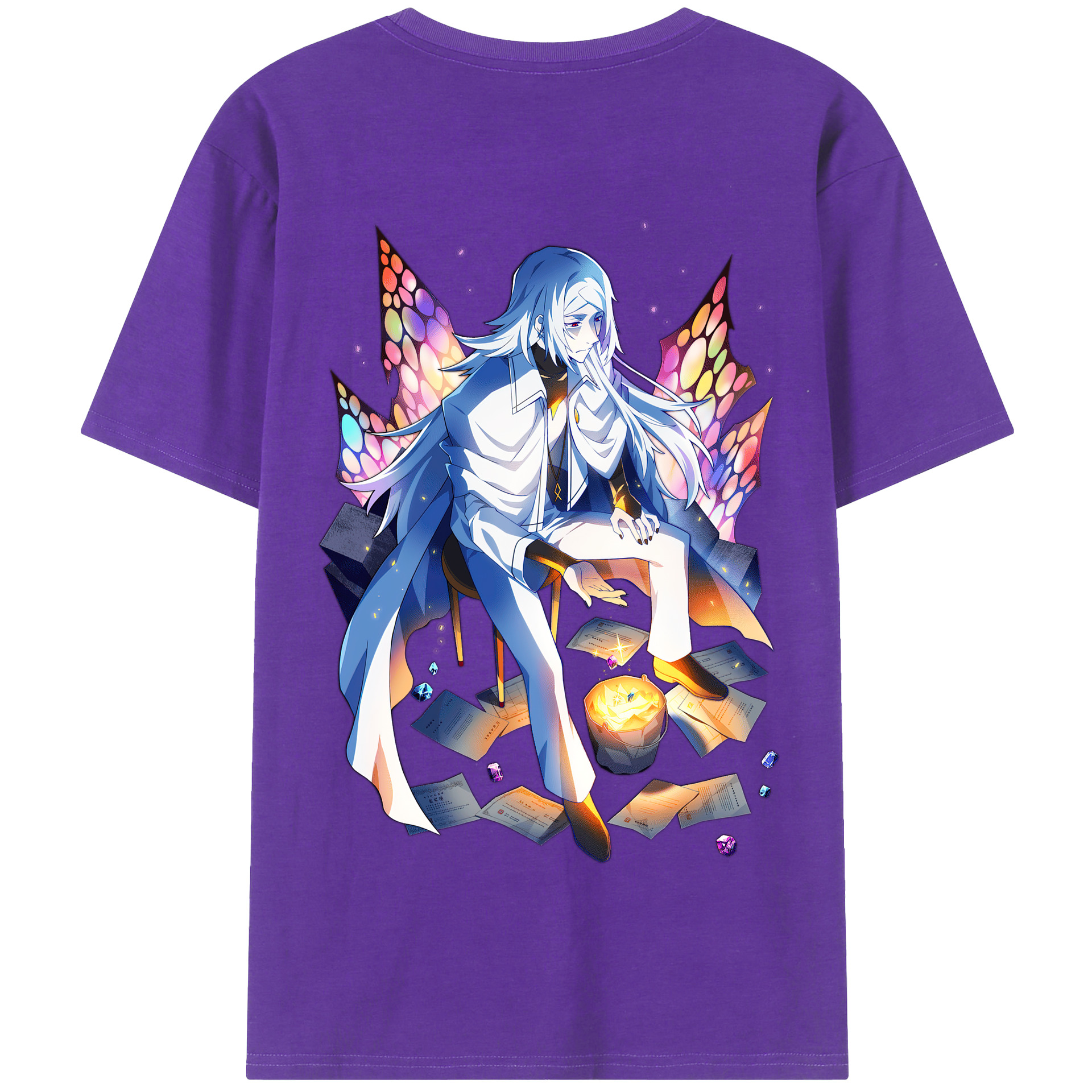 （画像用） 文豪ストレイドッグス Bungo Stray Dogs 綿100％半袖Tシャツ（背面プリント）