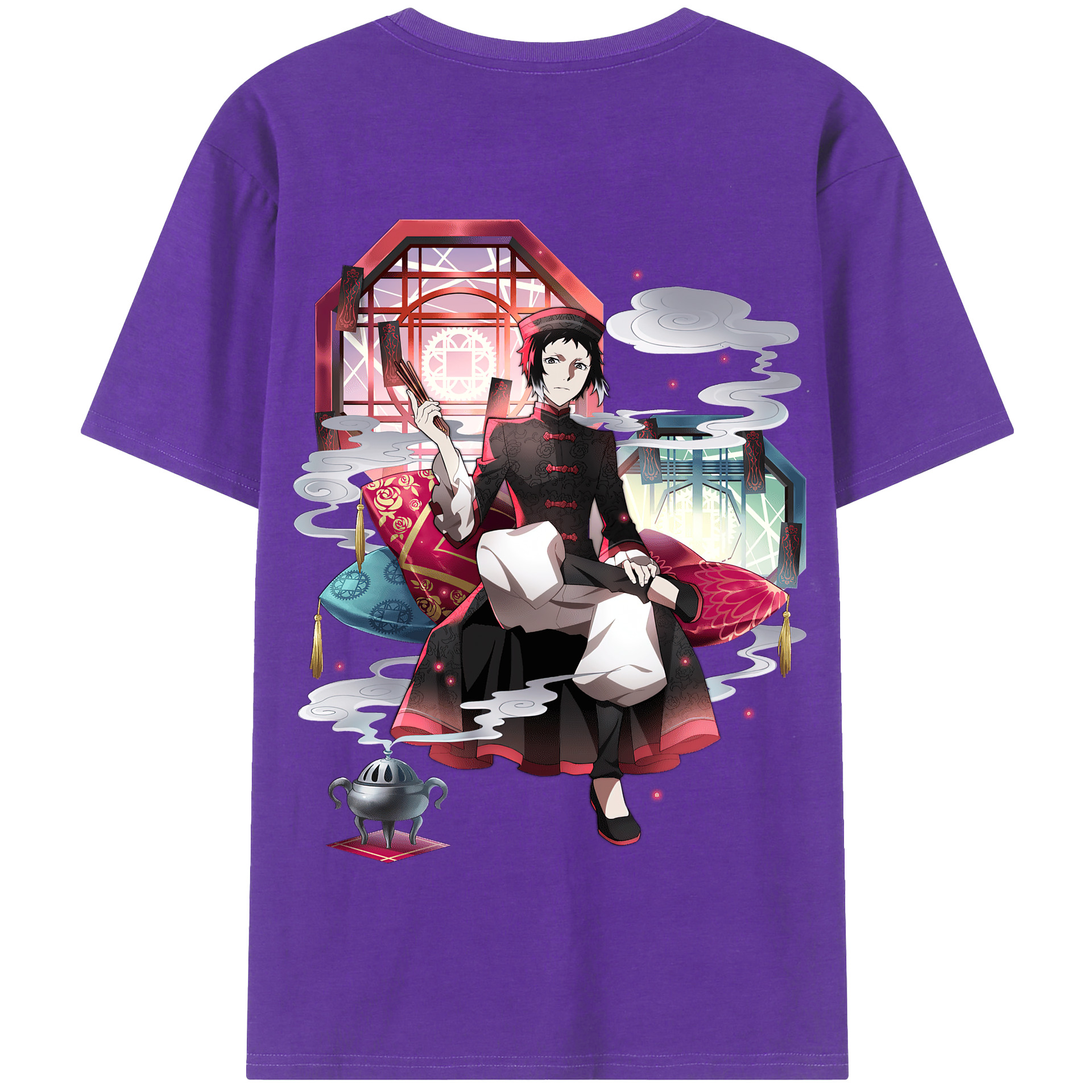 （画像用） 文豪ストレイドッグス Bungo Stray Dogs 綿100％半袖Tシャツ（背面プリント）