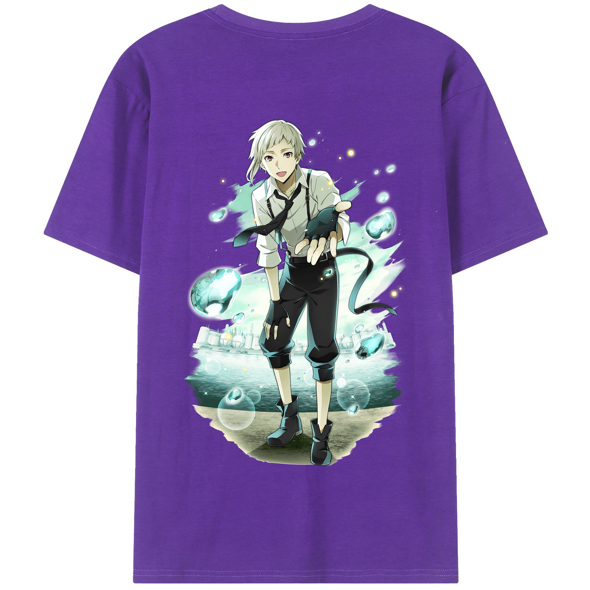 （画像用） 文豪ストレイドッグス Bungo Stray Dogs 綿100％半袖Tシャツ（背面プリント）