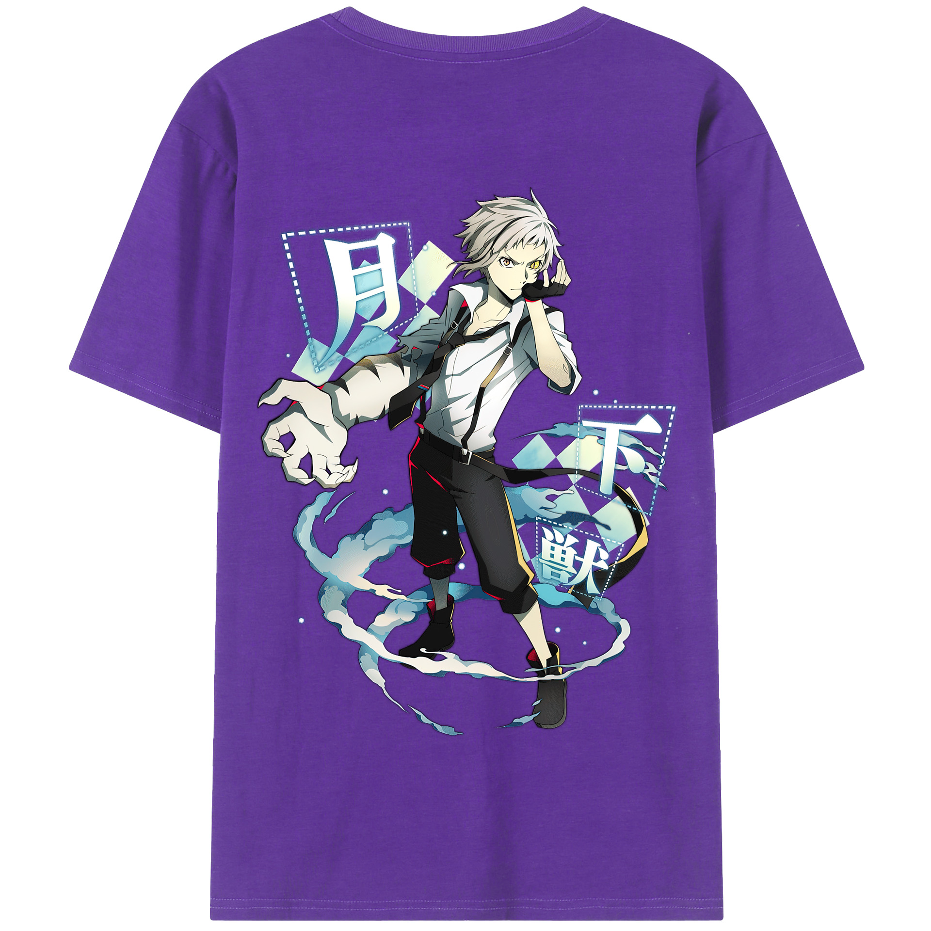 （画像用） 文豪ストレイドッグス Bungo Stray Dogs 綿100％半袖Tシャツ（背面プリント）