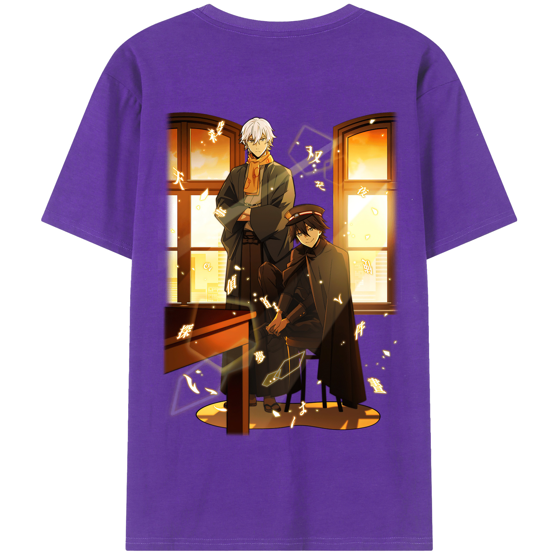 （画像用） 文豪ストレイドッグス Bungo Stray Dogs 綿100％半袖Tシャツ（背面プリント）